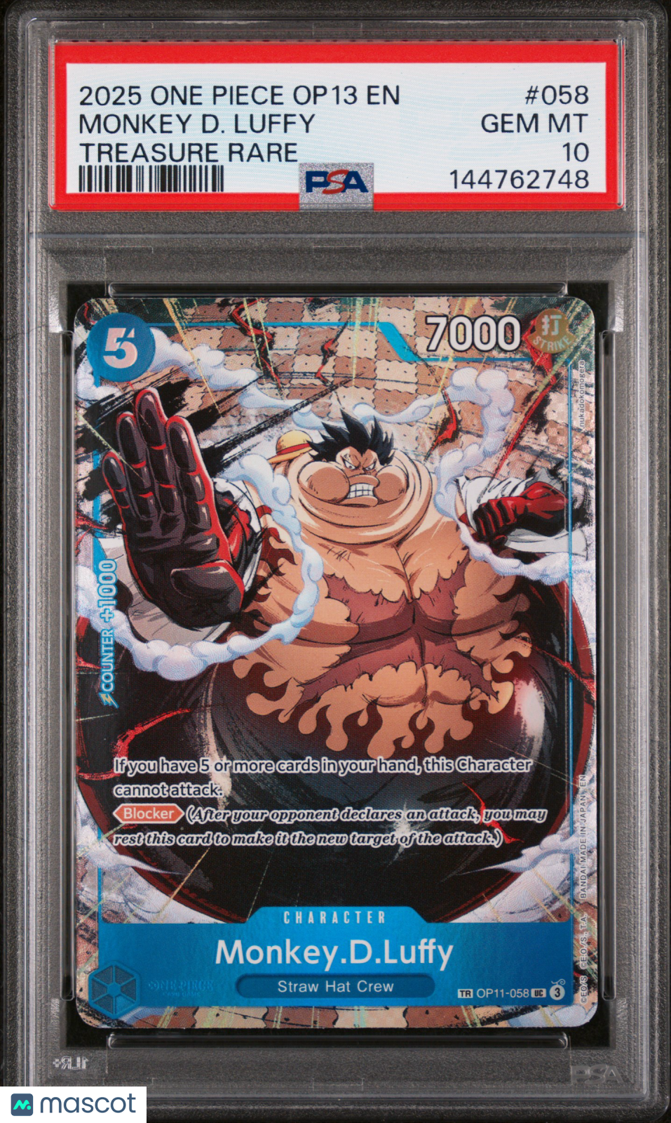 2025 One Piece OP13-Carrying On His Will Monkey D. Luffy Treasure Rare PSA 10 - Graded TCG/CCG