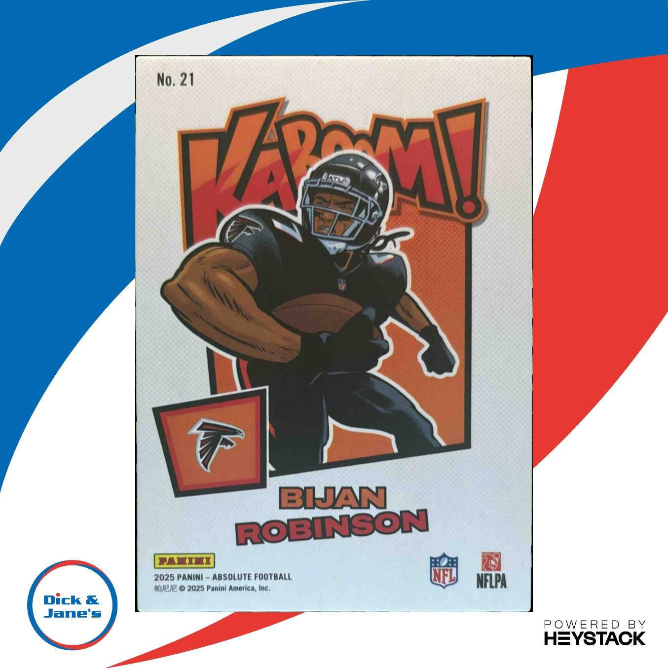 2025 Panini Absolute Bijan Robinson Kaboom - Horizontal #21 Atlanta Falcons - Sports Cards
