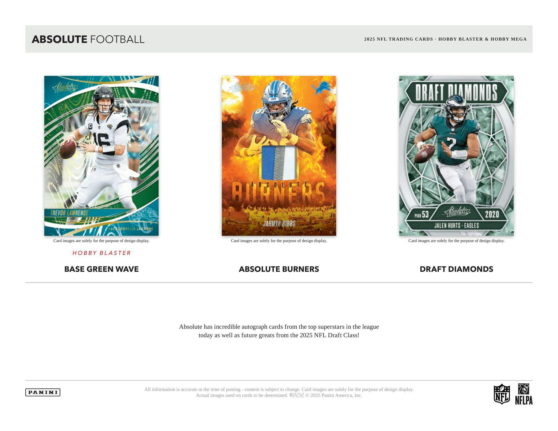 2025 Panini Absolute Football HOBBY Blaster Box