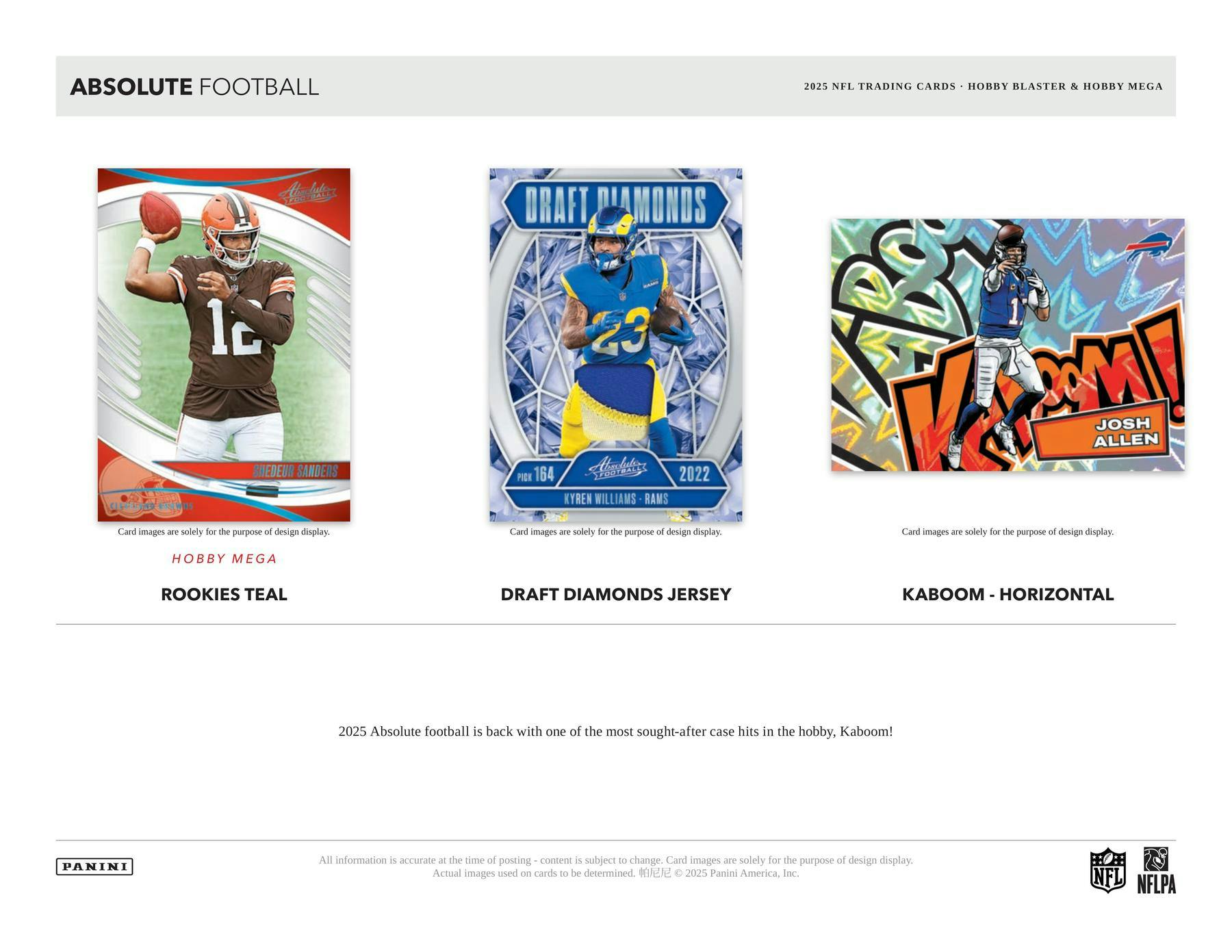 2025 Panini Absolute Football HOBBY Blaster Box