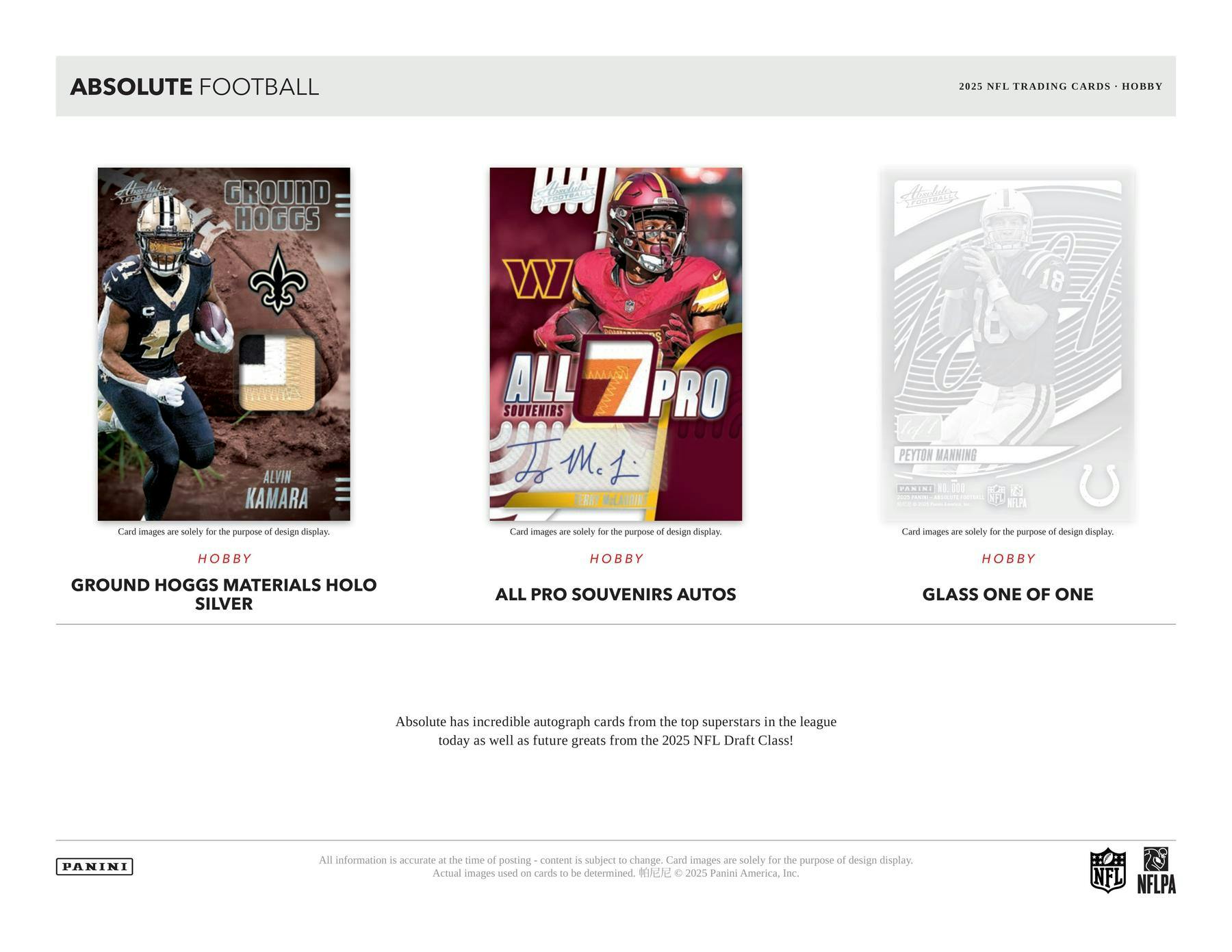 2025 Panini Absolute Football Hobby Box - NFL Hobby Box