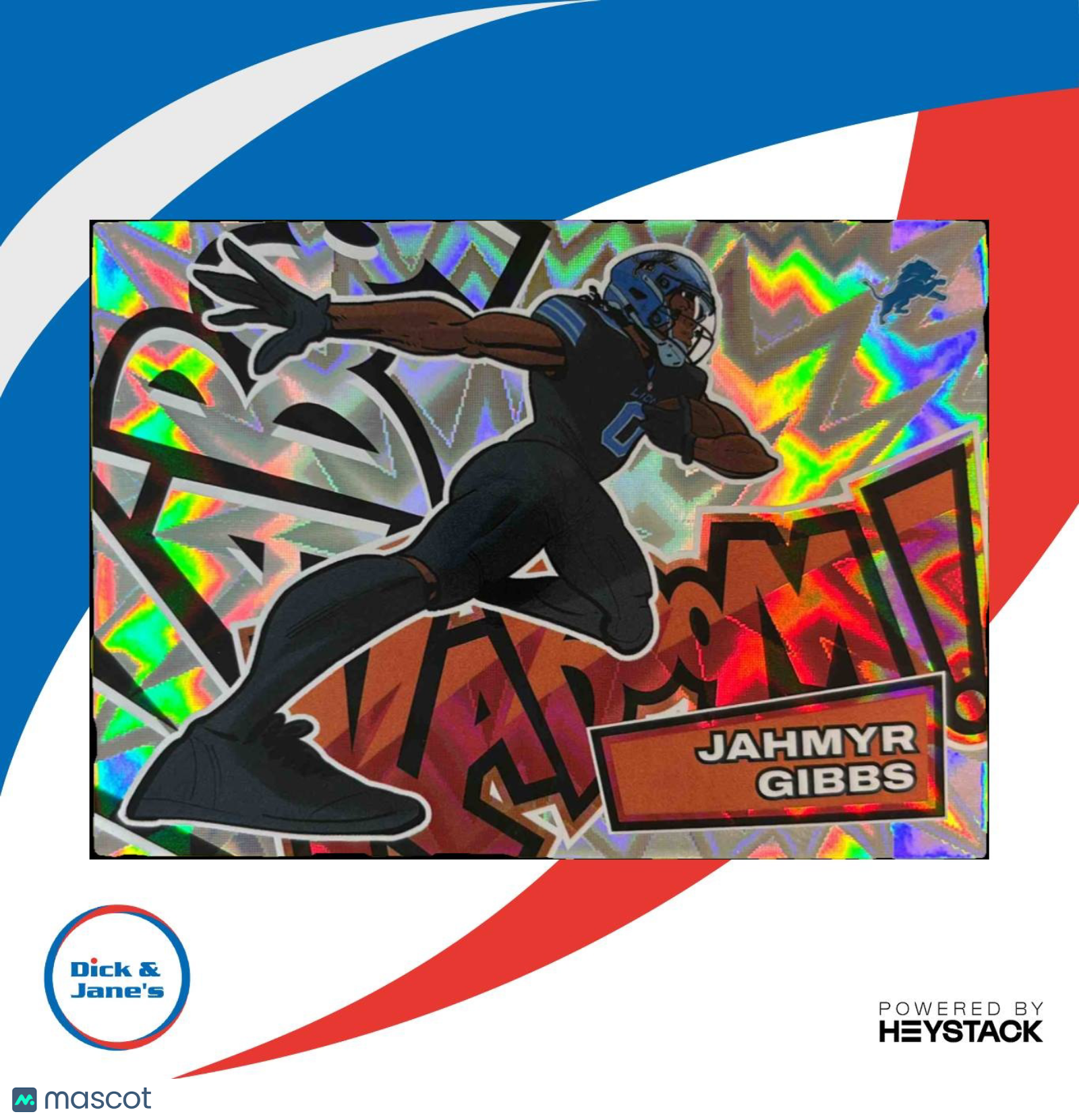 2025 Panini Absolute Jahmyr Gibbs Kaboom - Horizontal #29 Detroit Lions - Sports Cards