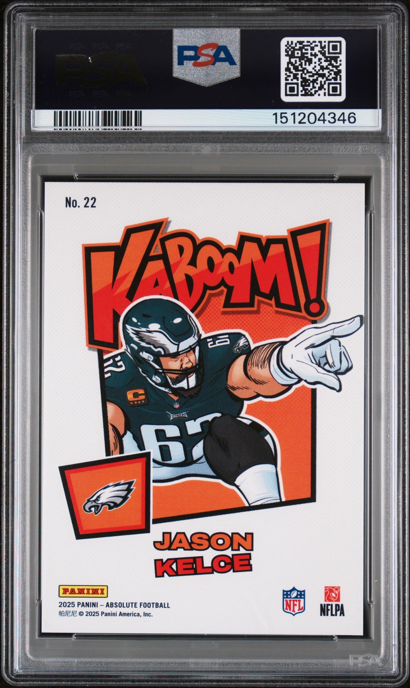 2025 Panini Absolute Kaboom! Horizontal Jason Kelce #22 PSA 9 - Graded Sports Cards
