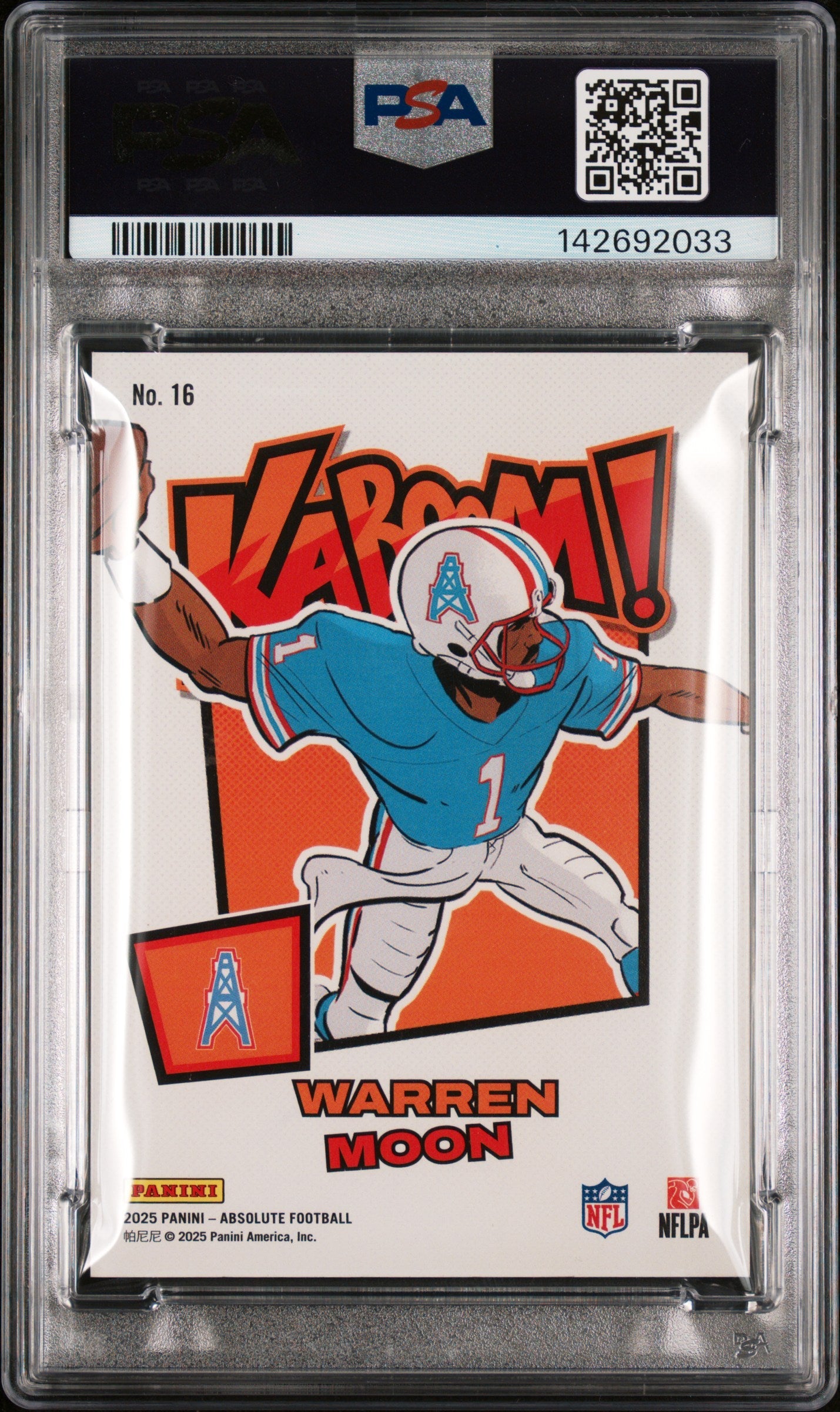 2025 Panini Absolute Kaboom! Horizontal Warren Moon #16 PSA 9 - Graded Sports Cards