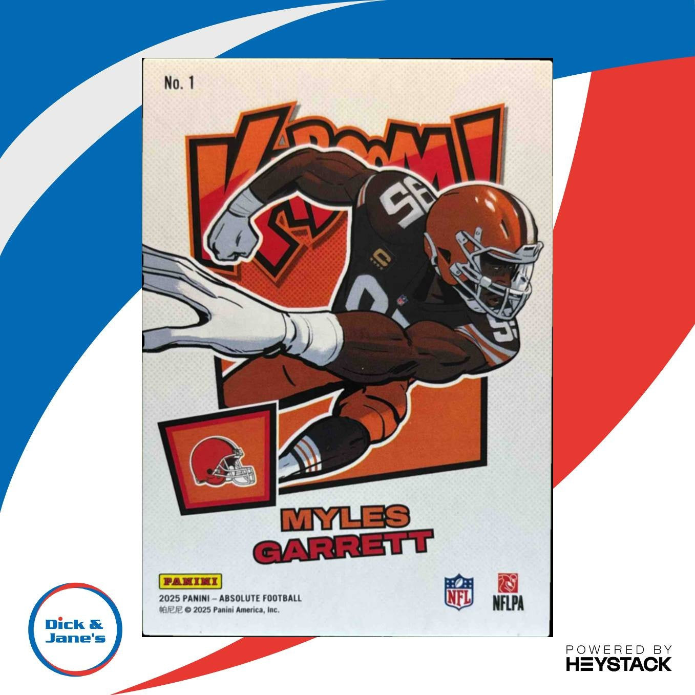 2025 Panini Absolute Myles Garrett Kaboom - Horizontal #1 Cleveland Browns - Sports Cards