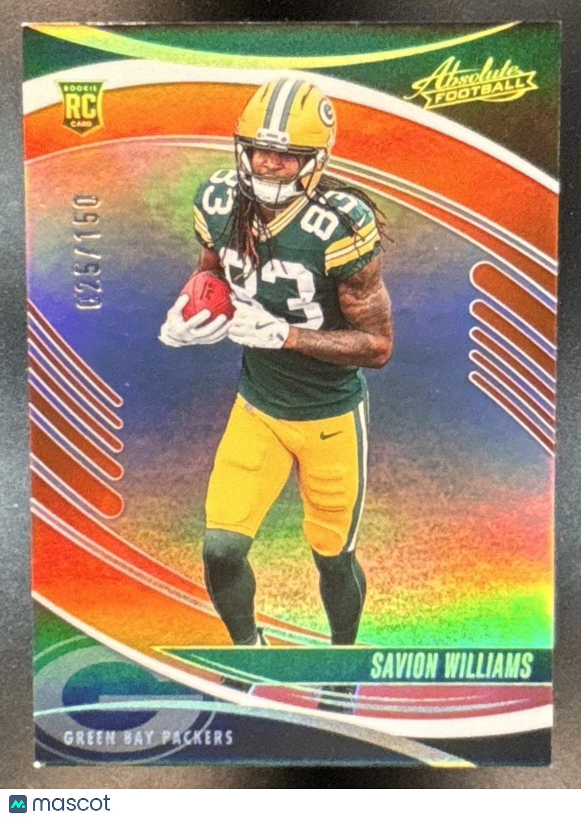 2025 Panini Absolute Savion Williams Spectrum Orange /150 #174 RC Packers - Sports Cards