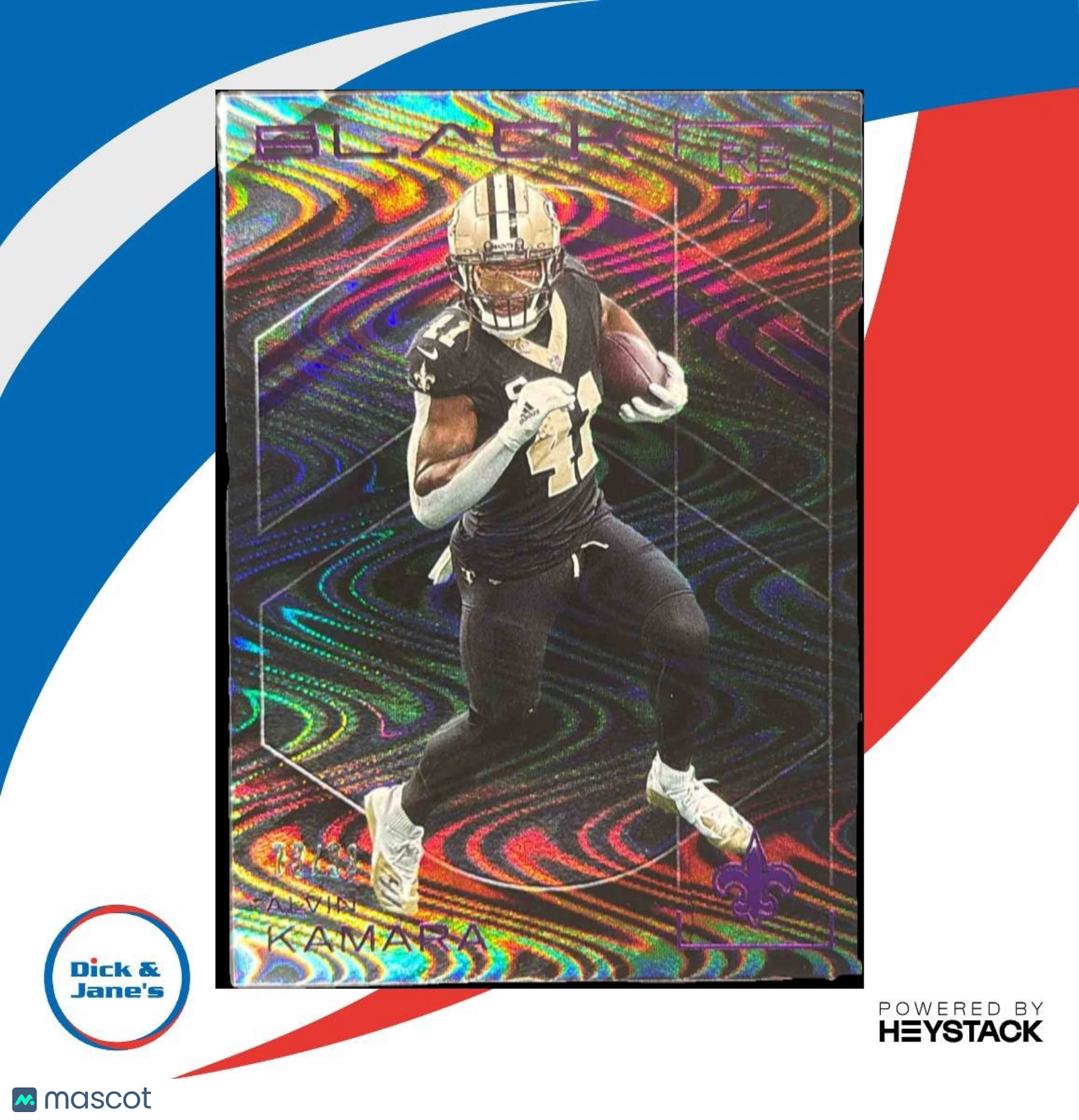 2025 Panini Black Alvin Kamara Royal /99 #67 New Orleans Saints - Sports Cards