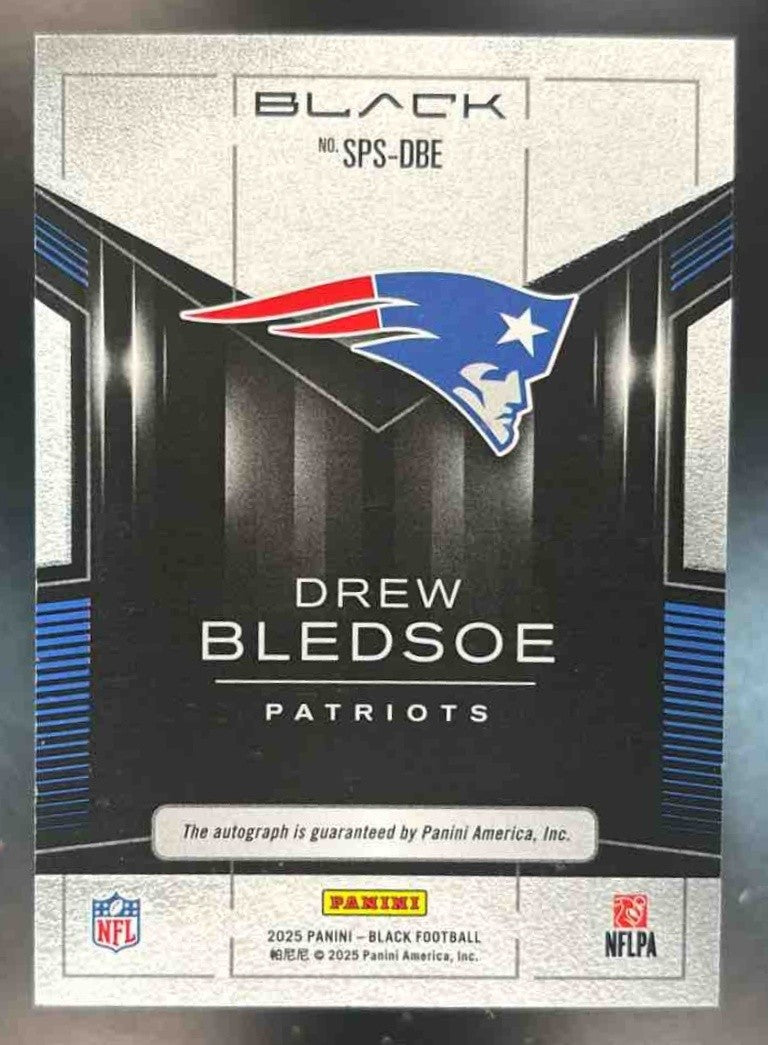 2025 Panini Black Drew Bledsoe Spotlight Signatures /25 Auto Patriots - Sports Cards