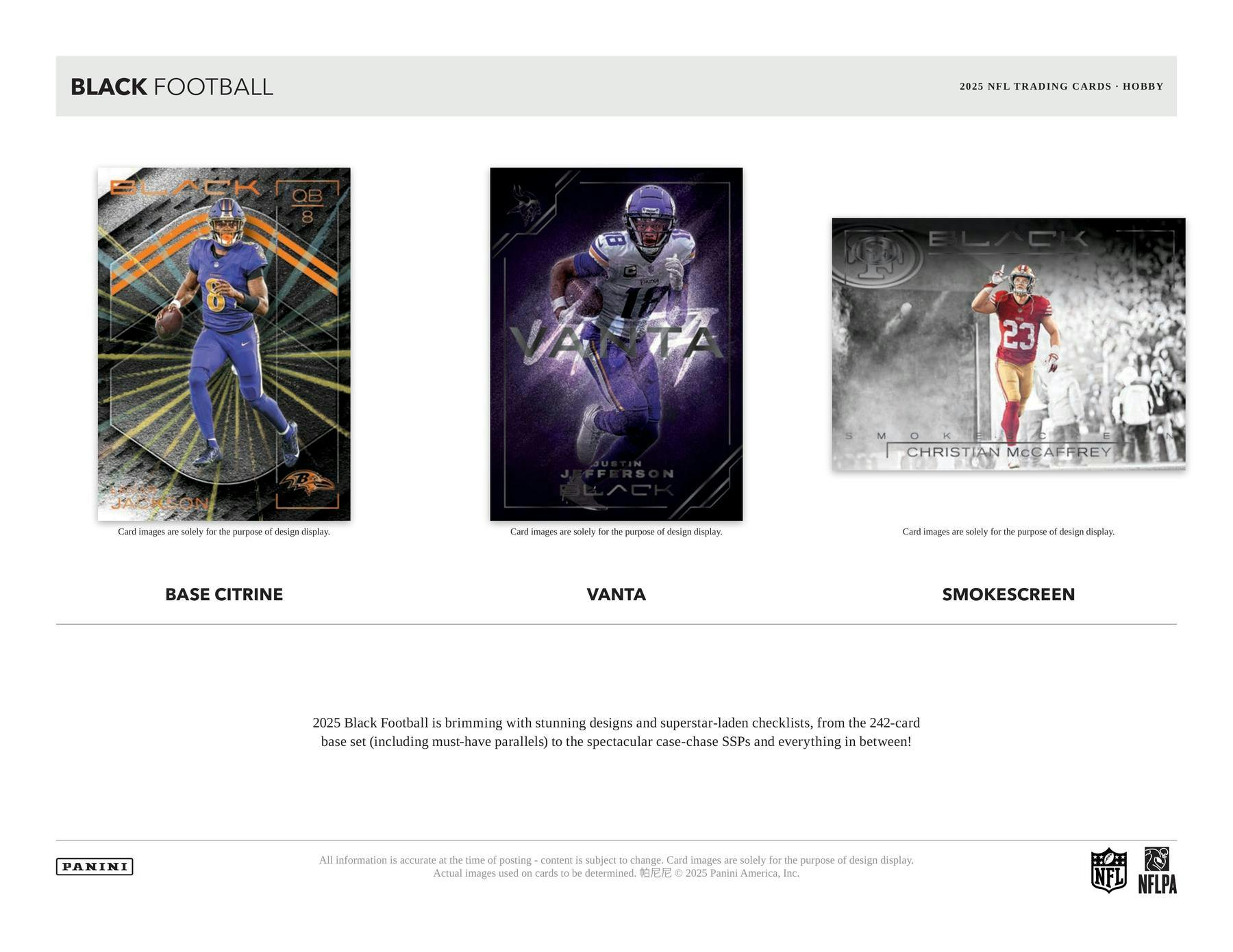2025 Panini Black Football Hobby Box (3 Hits) - NFL Hobby Box