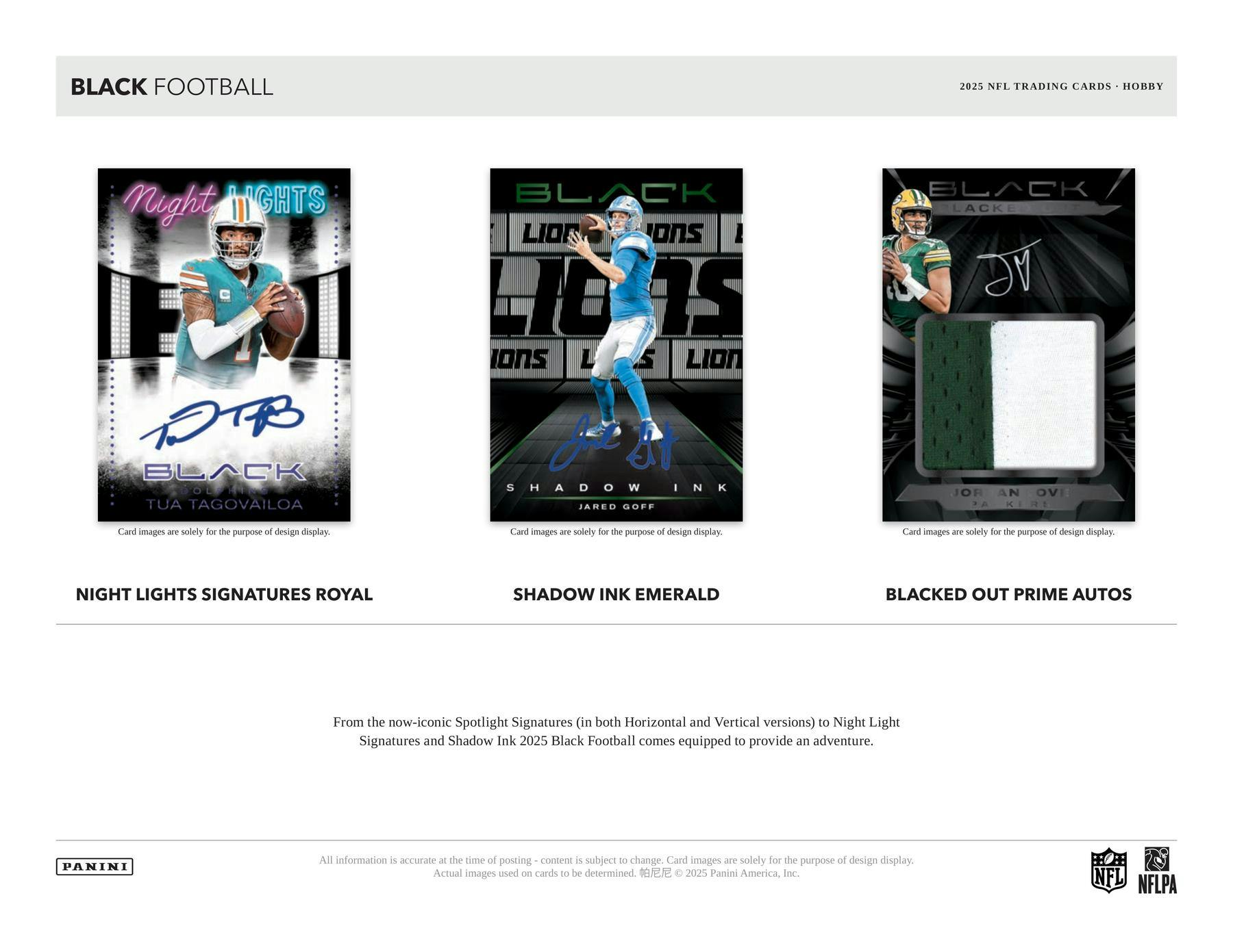 2025 Panini Black Football Hobby Box (3 Hits) - NFL Hobby Box