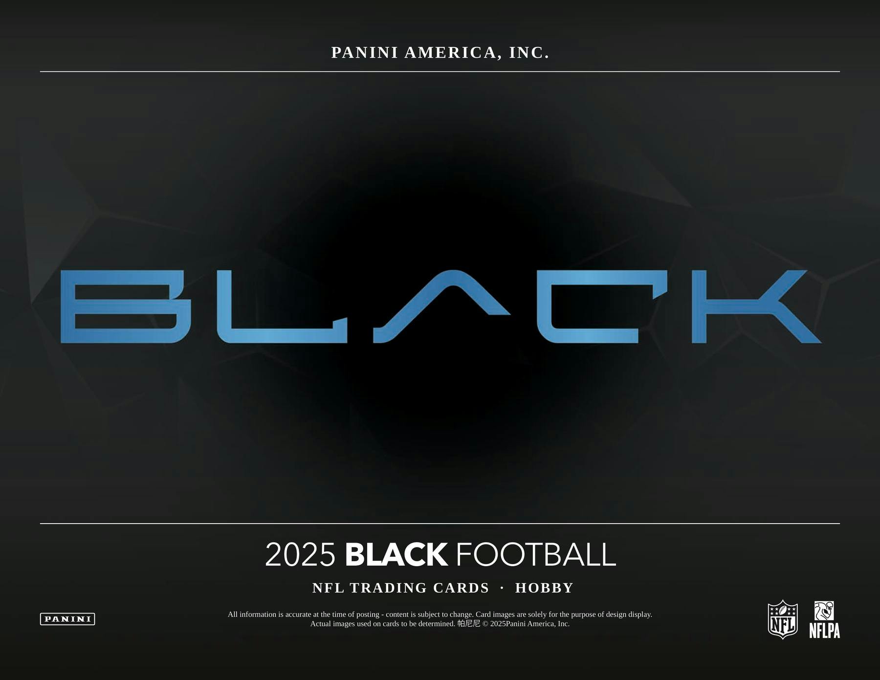 2025 Panini Black Football Hobby Box (3 Hits) - NFL Hobby Box
