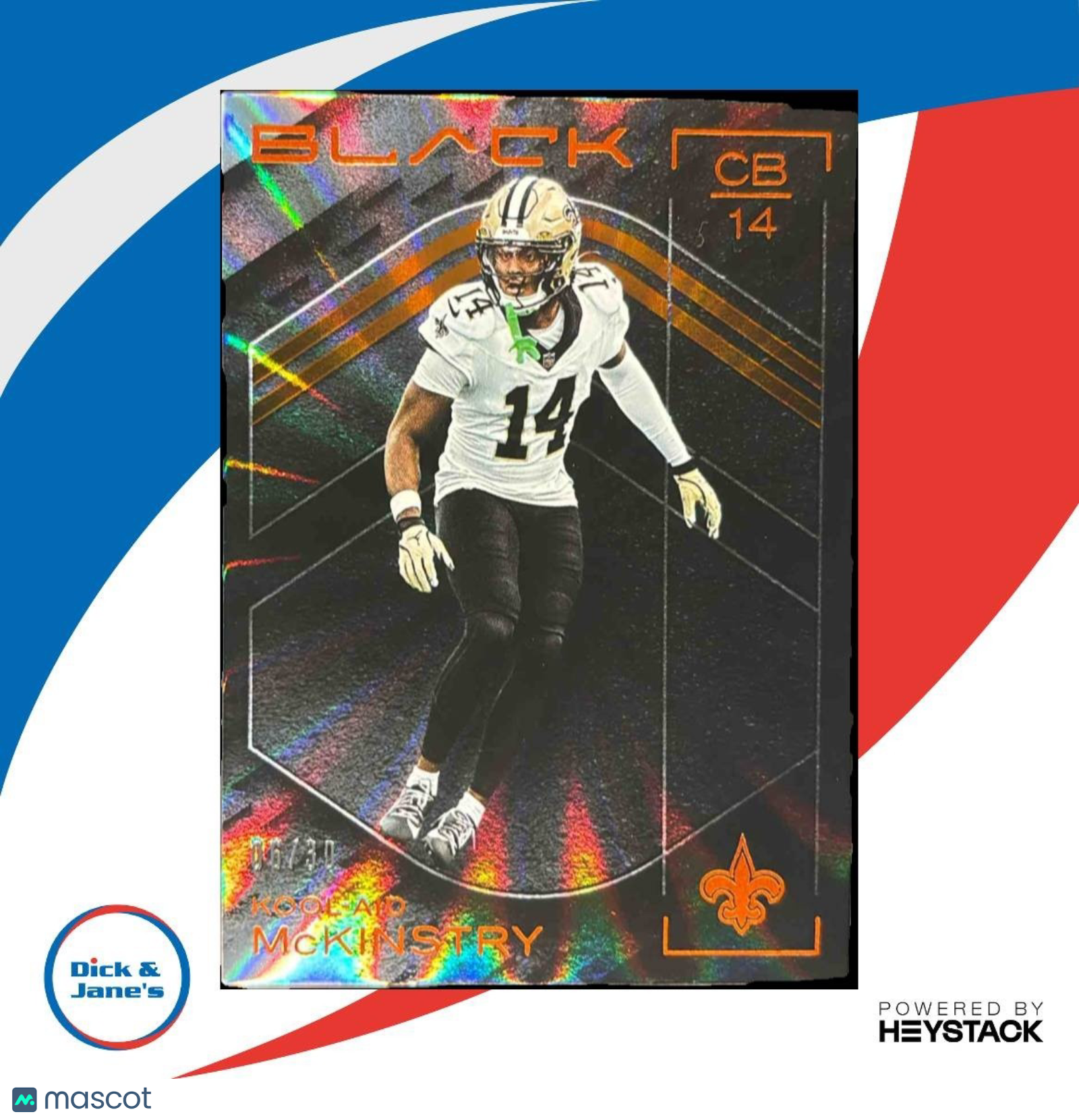2025 Panini Black Kool-Aid McKinstry Citrine 16/30 #18 New Orleans Saints - Sports Cards
