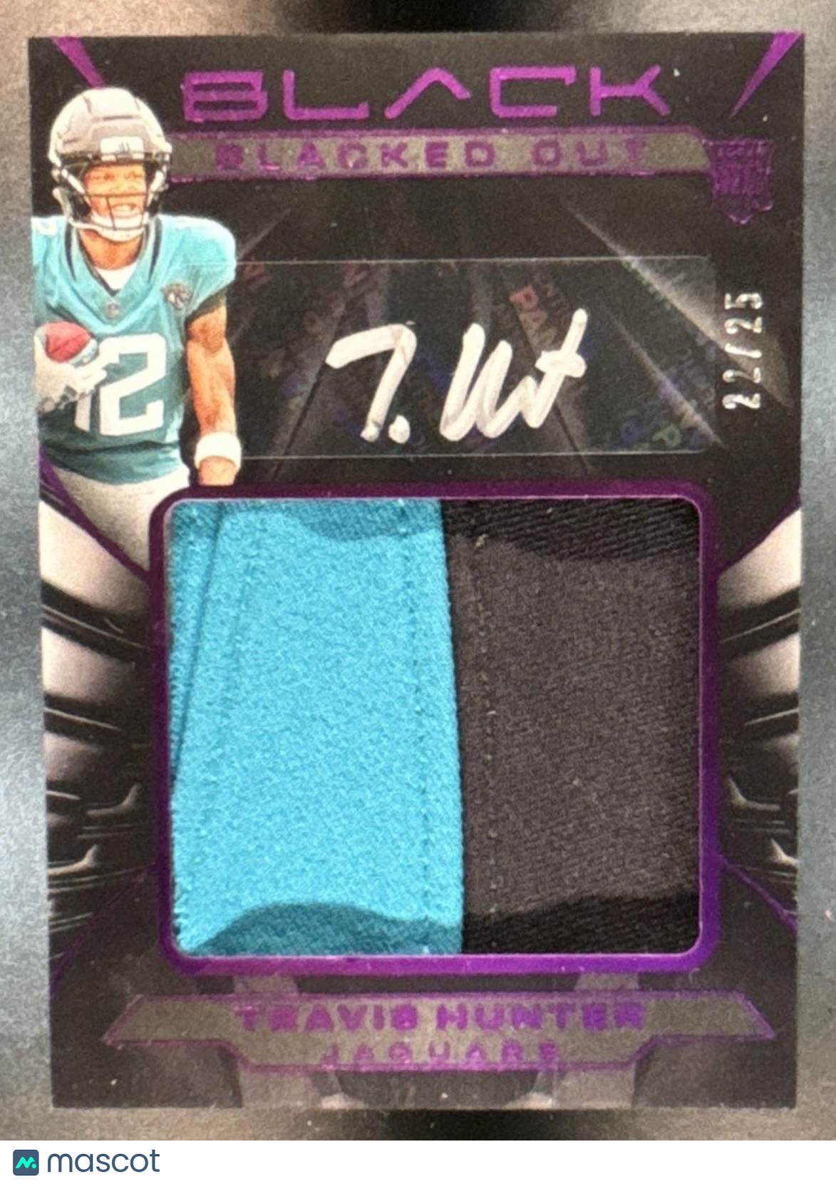 2025 Panini Black Travis Hunter Blacked Out Auto /25 MEM RC Jacksonville Jaguars - Sports Cards