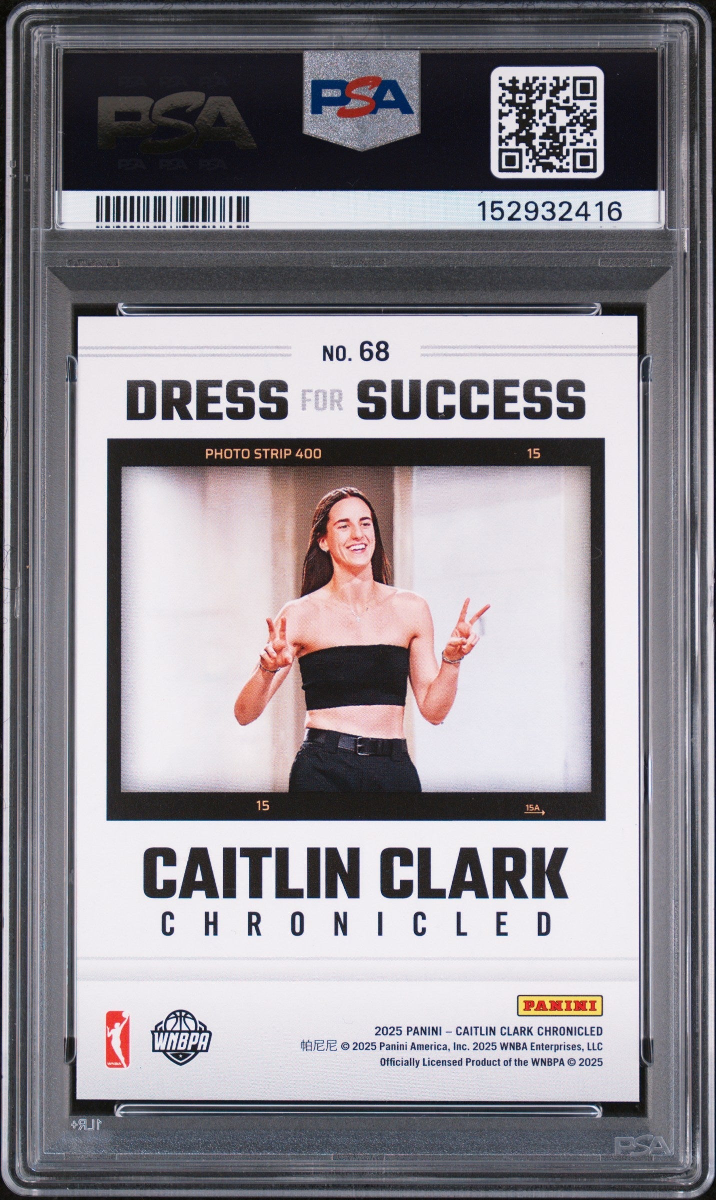 2025 Panini Caitlin Clark Chronicled Caitlin Clark Blue 159/199 PSA 10 GEM MINT - Graded Sports Cards