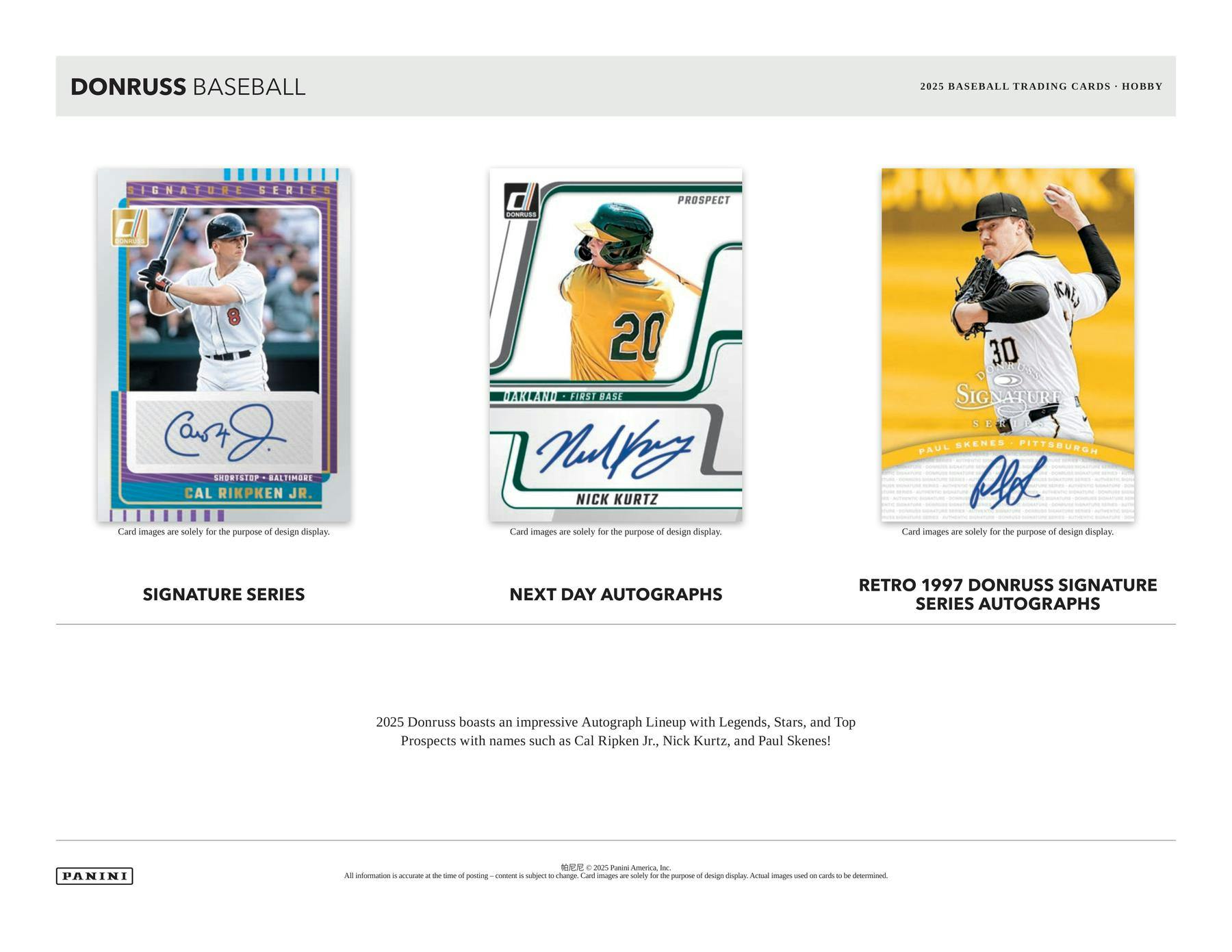 2025 Panini Donruss Baseball Hobby Box (3 Auto / Mem) - Collectible Trading Cards