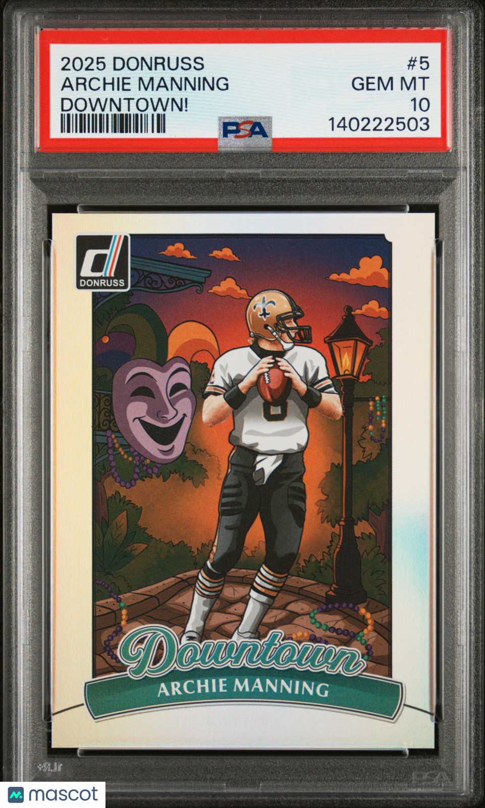 2025 Panini Donruss Downtown Archie Manning PSA 10 GEM MINT New Orleans Saints - Graded Sports Cards