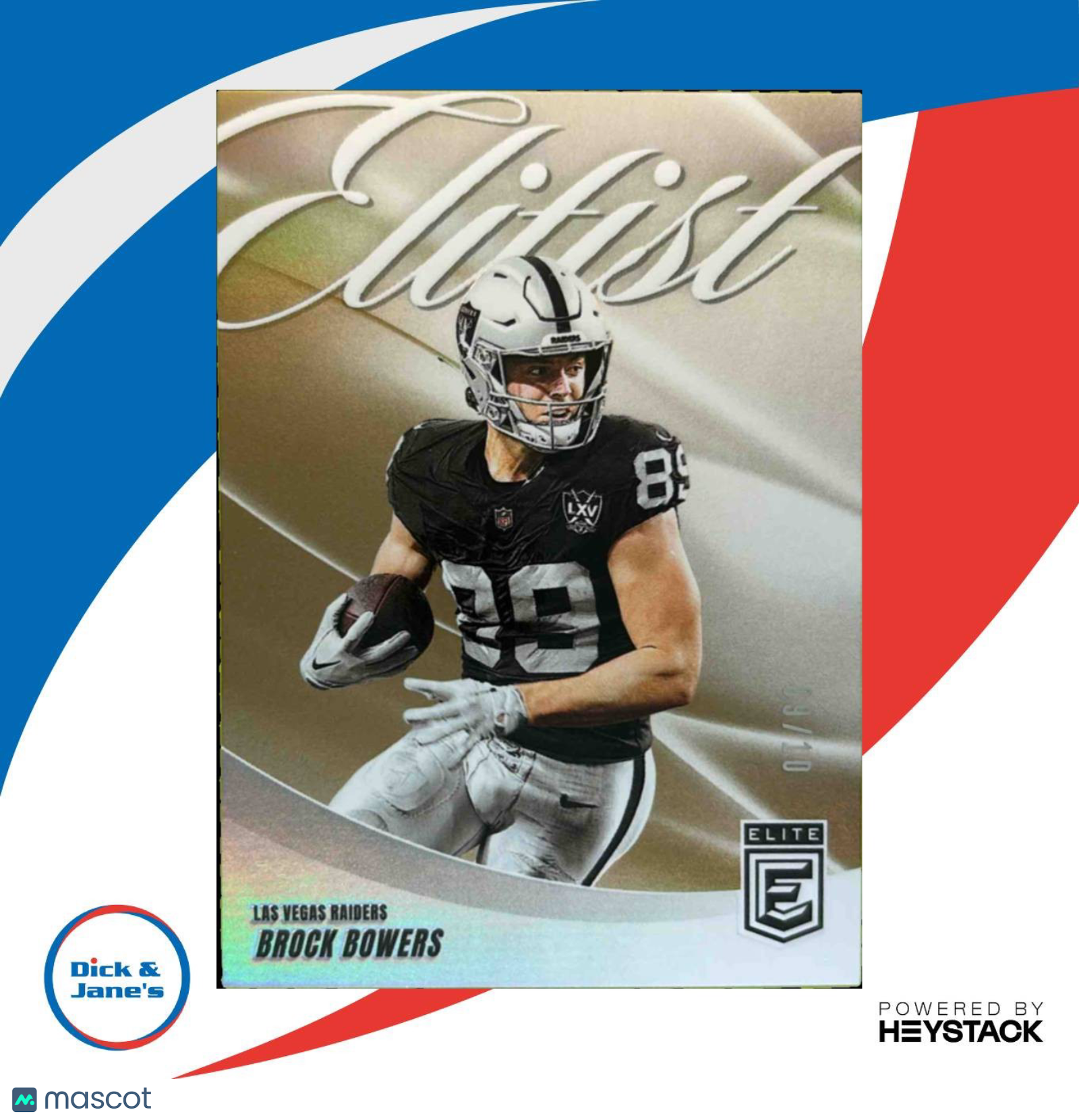 2025 Panini Donruss Elite Brock Bowers Elitist Gold 9/10 #4 Las Vegas Raiders - Sports Cards