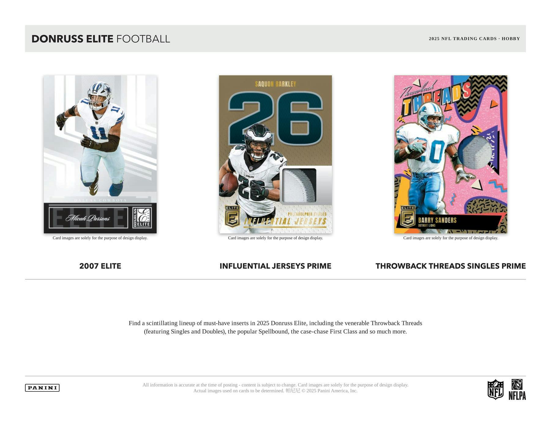 2025 Panini Donruss Elite Football Hobby Box (2 Auto / 1 Mem) - NFL Hobby Box