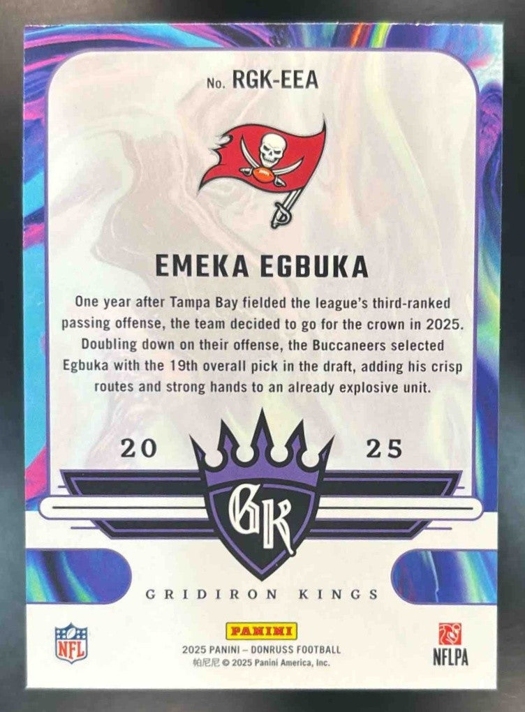 2025 Panini Donruss Emeka Egbuka Rookie Gridiron Kings RC Tampa Bay Buccaneers - Sports Cards