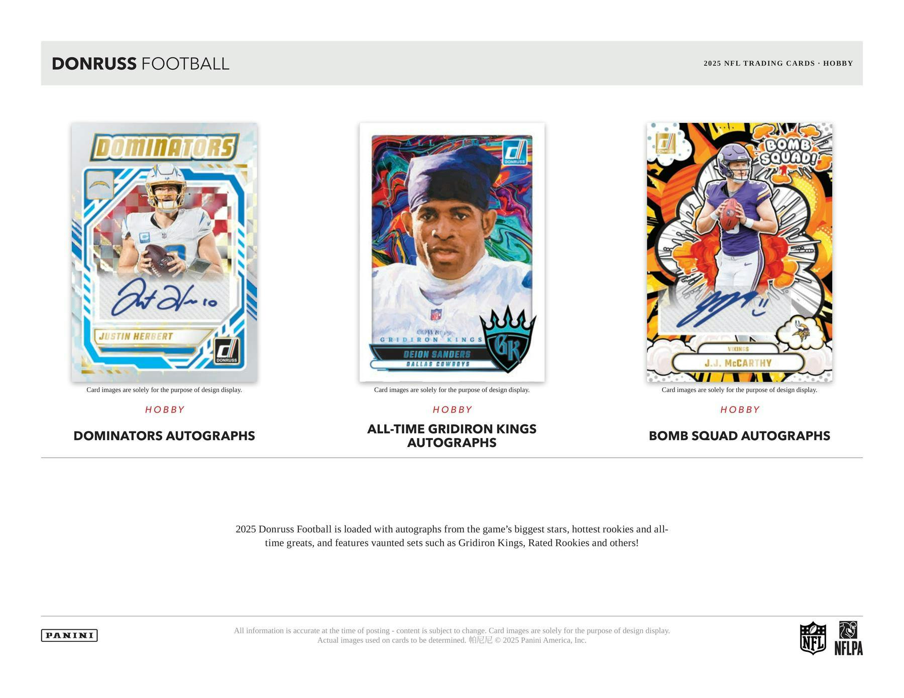 2025 Panini Donruss Football Hobby Box (1 Auto / 1 Mem) - NFL Hobby Box
