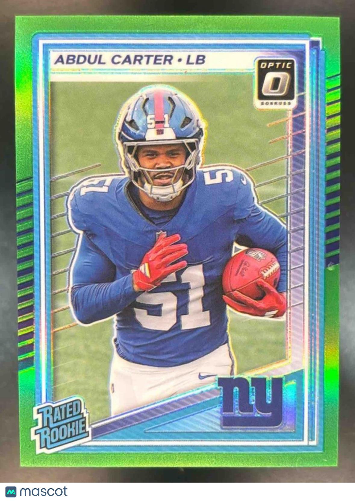 2025 Panini Donruss Optic Abdul Carter RC Neon Green /199 #300 New York Giants - Sports Cards