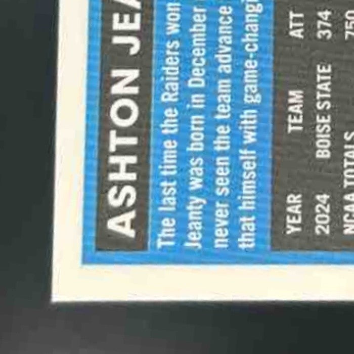 2025 Panini Donruss Optic Ashton Jeanty Purple Shock RC #202 Las Vegas Raiders - Sports Cards