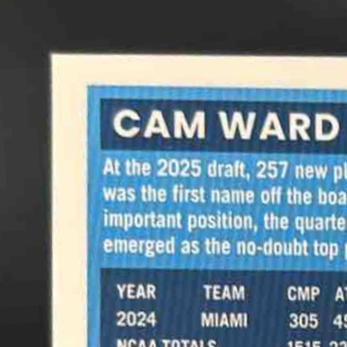 2025 Panini Donruss Optic Cam Ward Green Hyper Prizm #293 Tennessee Titans - Sports Cards