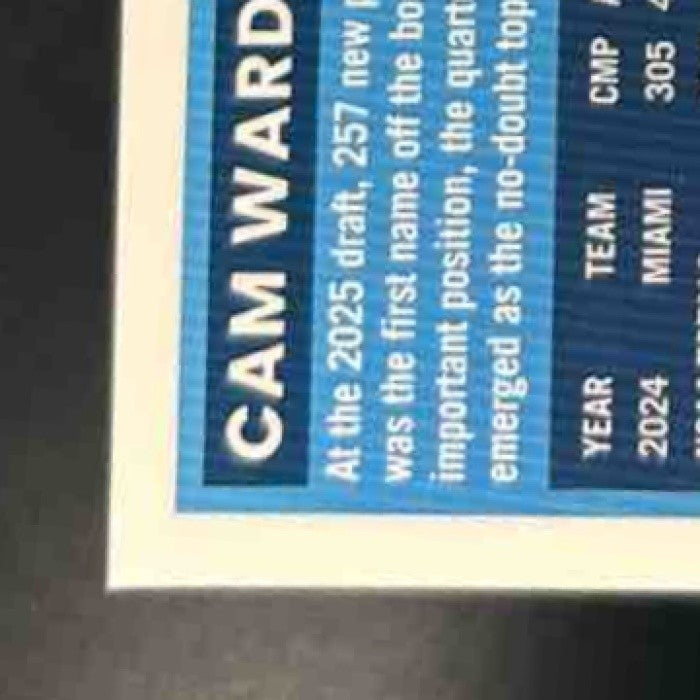 2025 Panini Donruss Optic Cam Ward Red Hyper Prizm #293 Tennessee Titans - Sports Cards