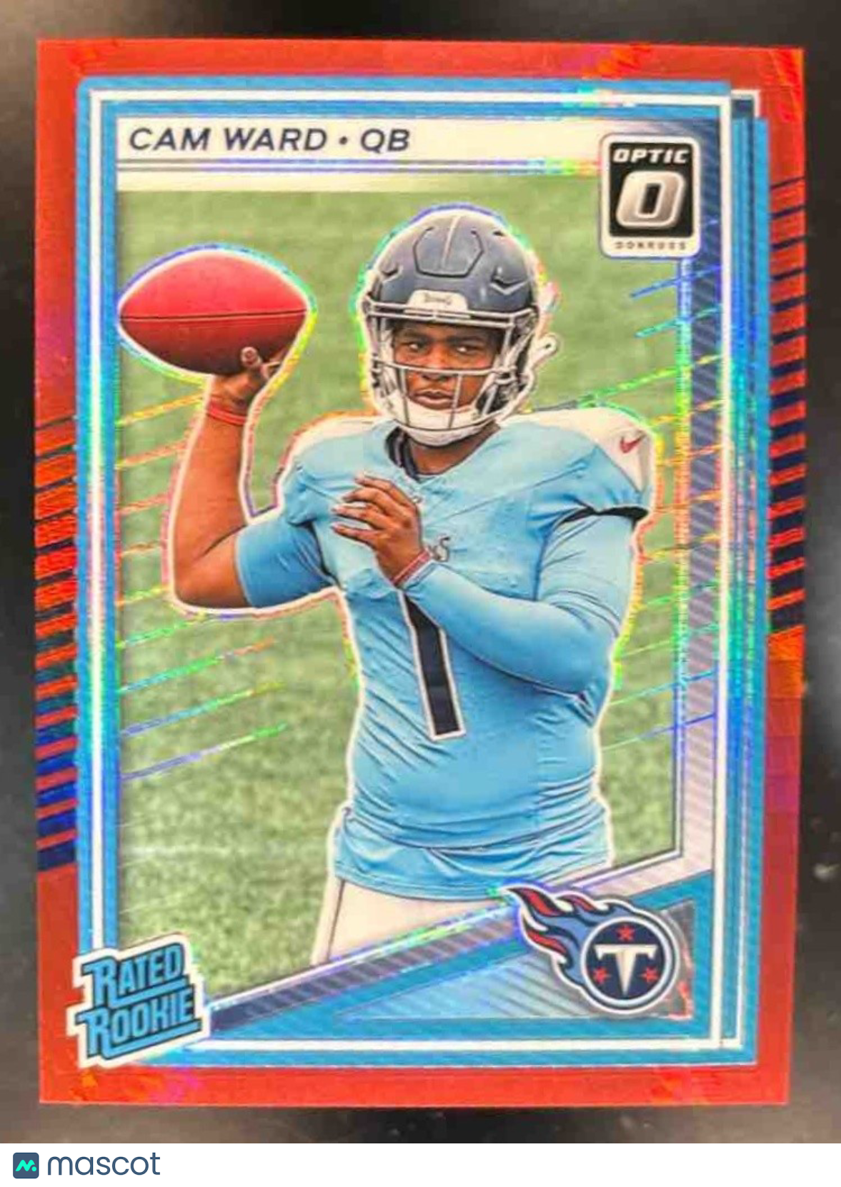 2025 Panini Donruss Optic Cam Ward Red Hyper Prizm #293 Tennessee Titans - Sports Cards
