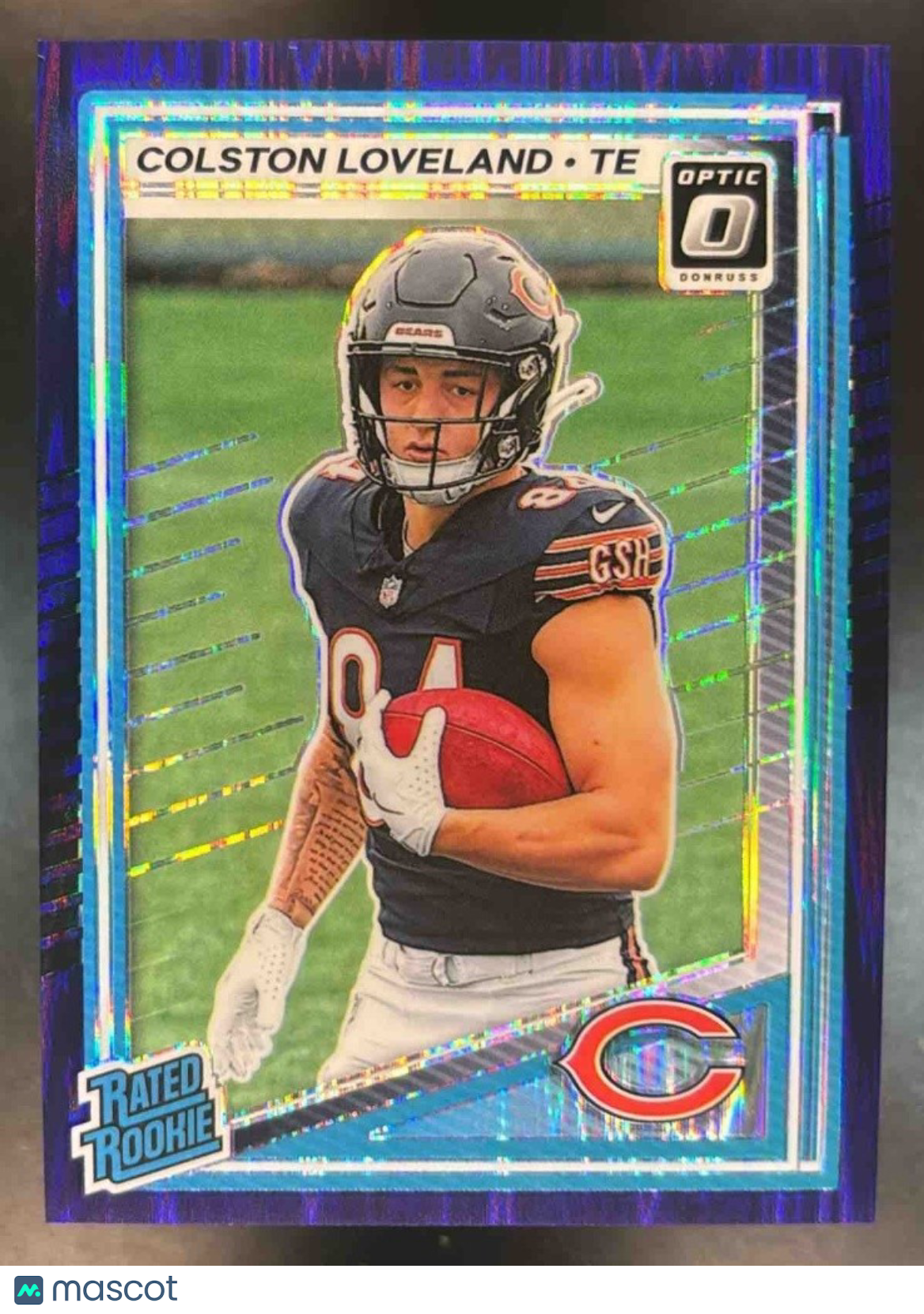 2025 Panini Donruss Optic Colston Loveland Purple Shock Prizm #204 Chicago Bears - Sports Cards