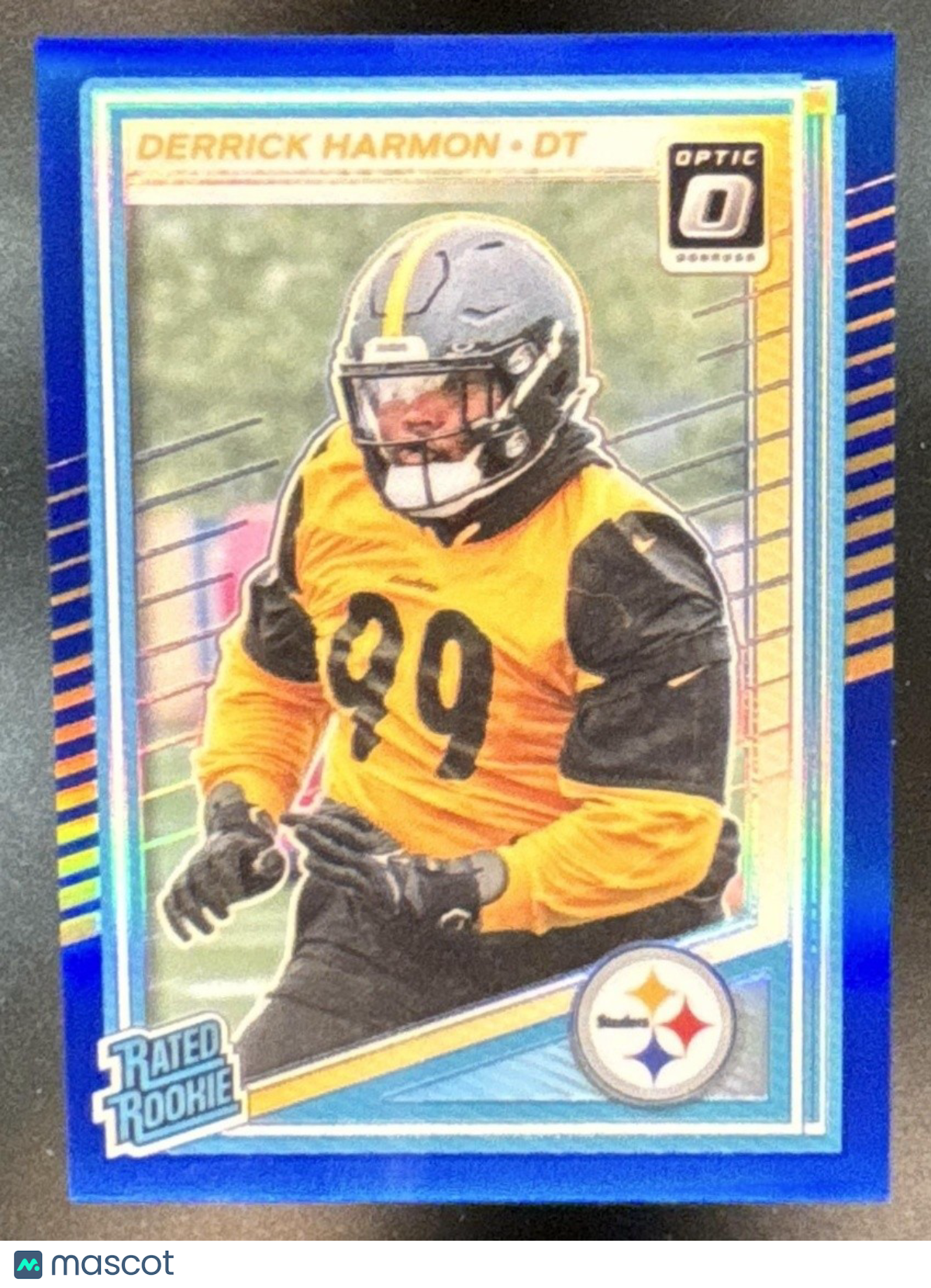 2025 Panini Donruss Optic Derrick Harmon Blue /249 #257 Pittsburgh Steelers - Sports Cards