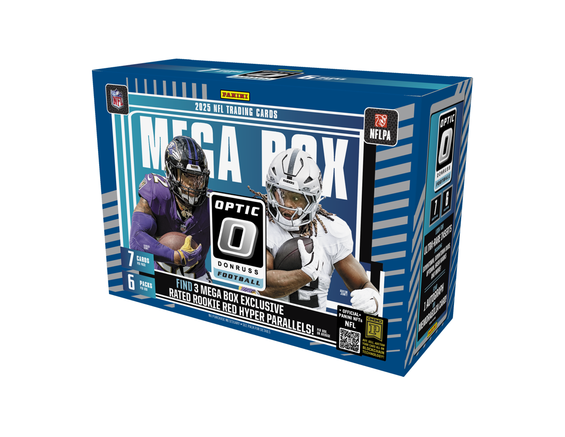 2025 Panini Donruss Optic Football Hobby Mega Box (3 Red Hyper) 1 Auto or Mem - NFL Hobby Box