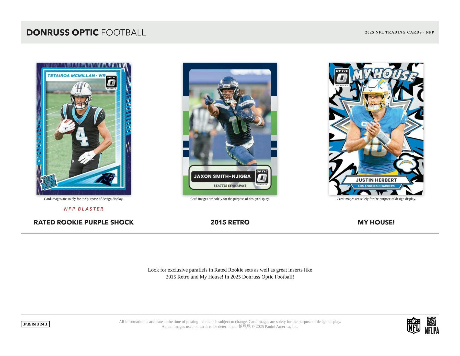 2025 Panini Donruss Optic Football Mega Box (1 Auto or Mem) Retail Blue Hyper - NFL Mega Box