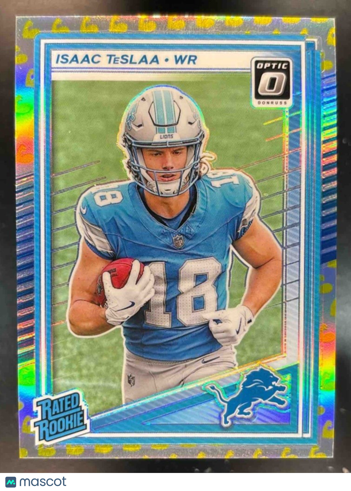 2025 Panini Donruss Optic Isaac TeSlaa Flex Prizm /199 #219 Detroit Lions - Sports Cards