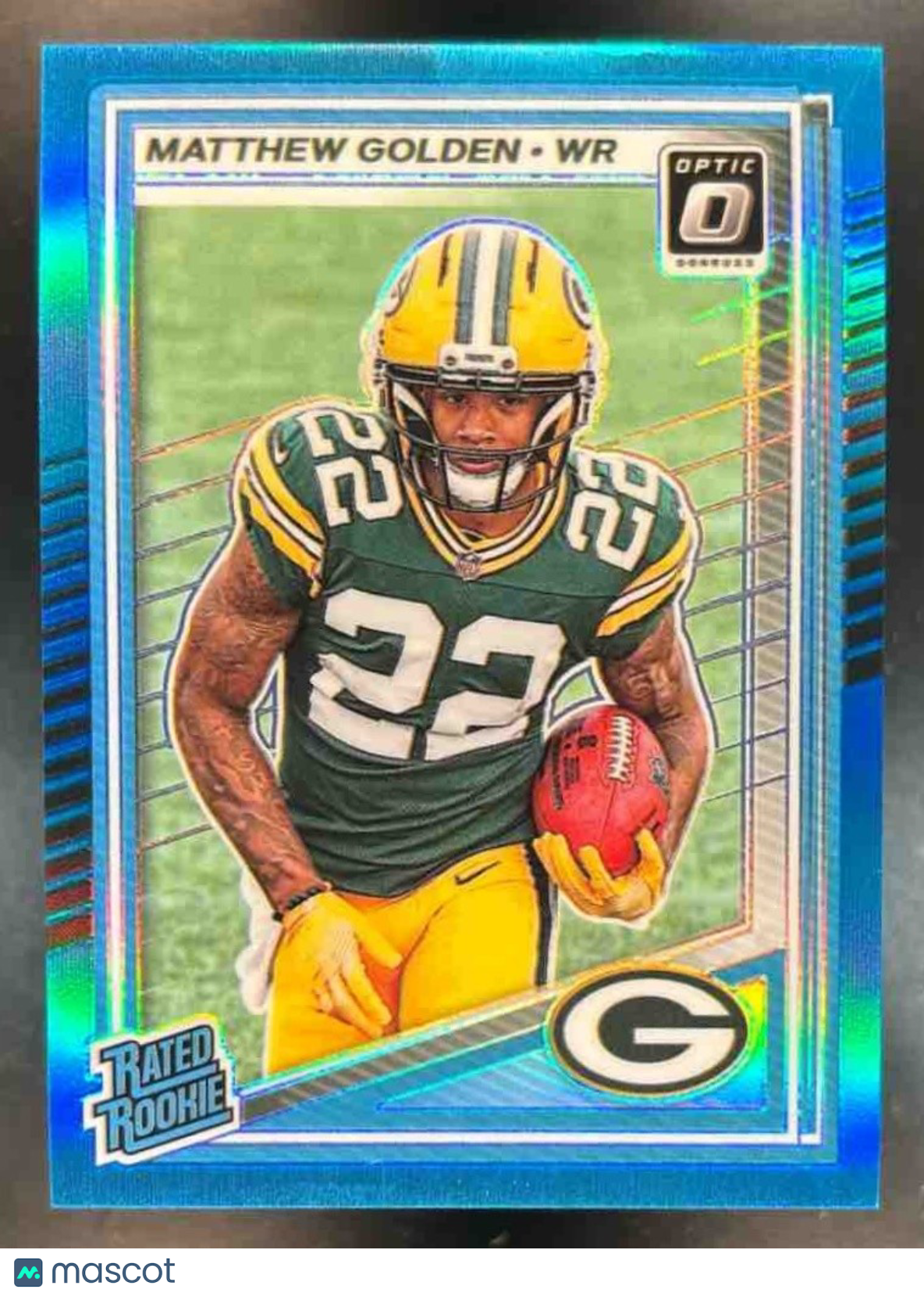 2025 Panini Donruss Optic Matthew Golden Neon Blue /399 #205 Green Bay Packers - Sports Cards
