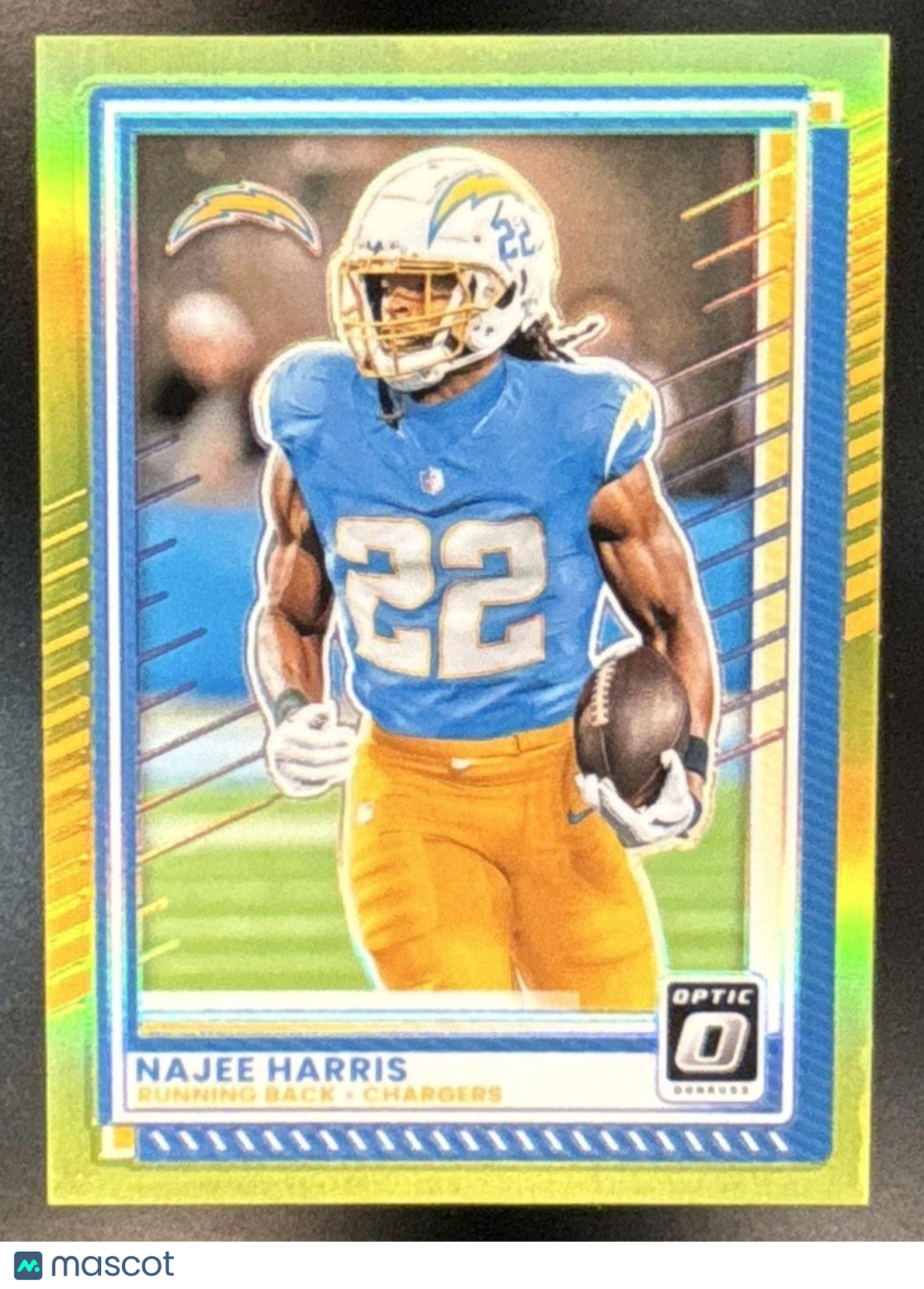 2025 Panini Donruss Optic Najee Harris Neon Yellow /15 #108 Los Angeles Chargers - Sports Cards