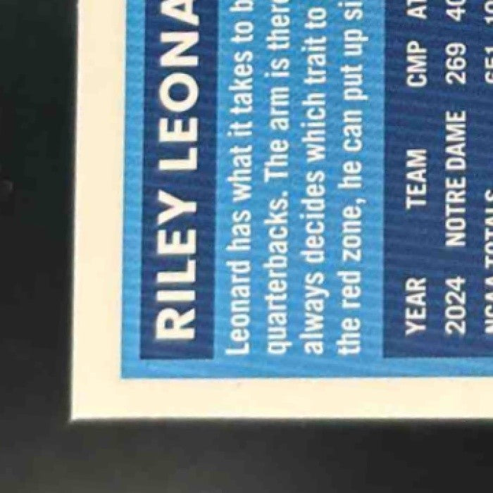 2025 Panini Donruss Optic Riley Leonard Holo Prizm #255 Indianapolis Colts - Sports Cards