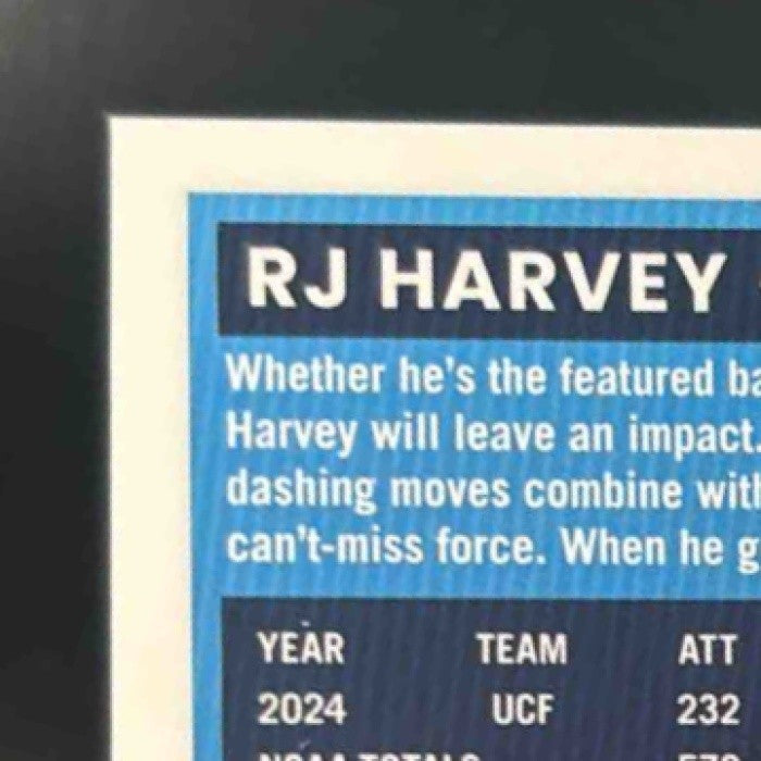2025 Panini Donruss Optic RJ Harvey Flex Prizm RC /199 #208 Denver Broncos - Sports Cards