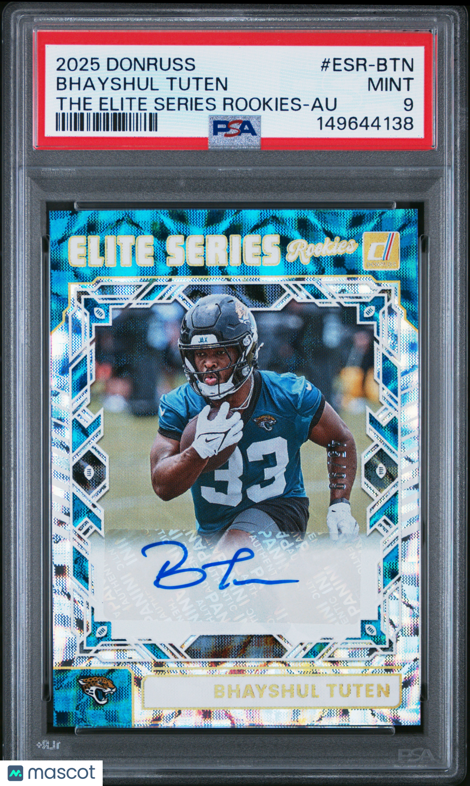 2025 Panini Donruss The Elite Series Rookies Bhayshul Tuten Au #ESR-BTN PSA 9 - Graded Sports Cards