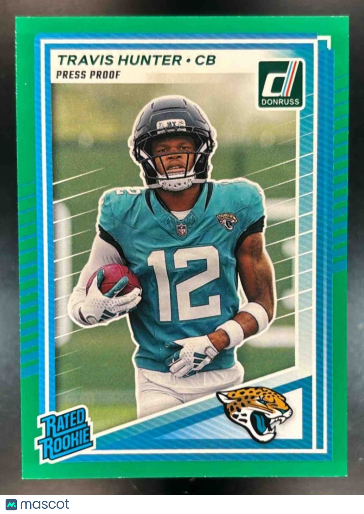 2025 Panini Donruss Travis Hunter Press Proof Green #301 RC Jacksonville Jaguars - Sports Cards