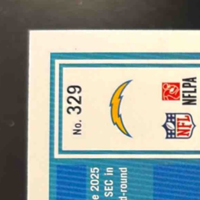 2025 Panini Donruss Tre Harris #329 Gold 50/50 Book End RC Los Angeles Chargers - Sports Cards