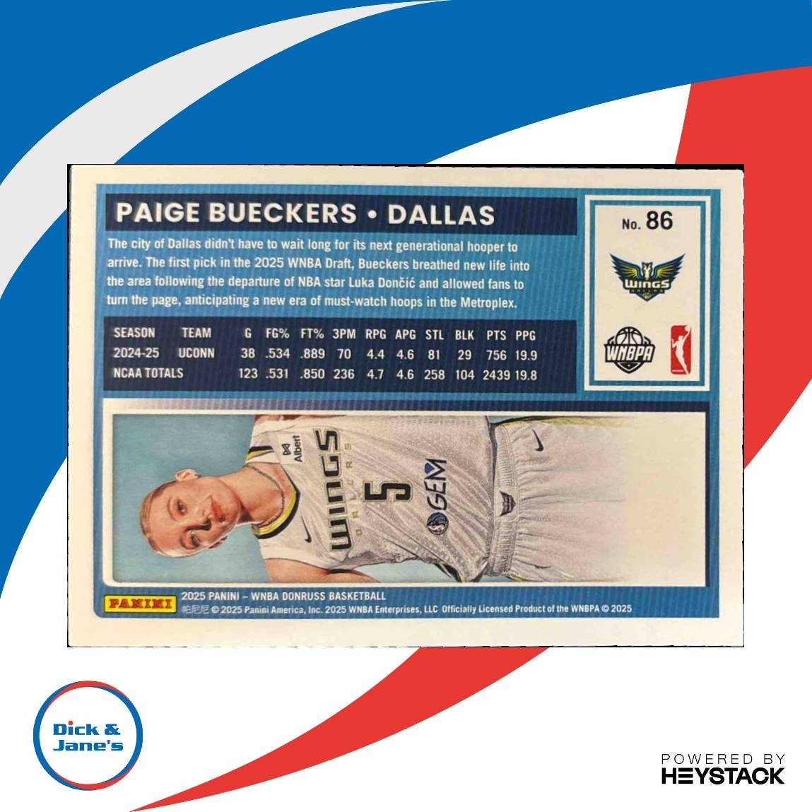 2025 Panini Donruss WNBA Paige Bueckers #86 RC Dallas Wings - Sports Cards