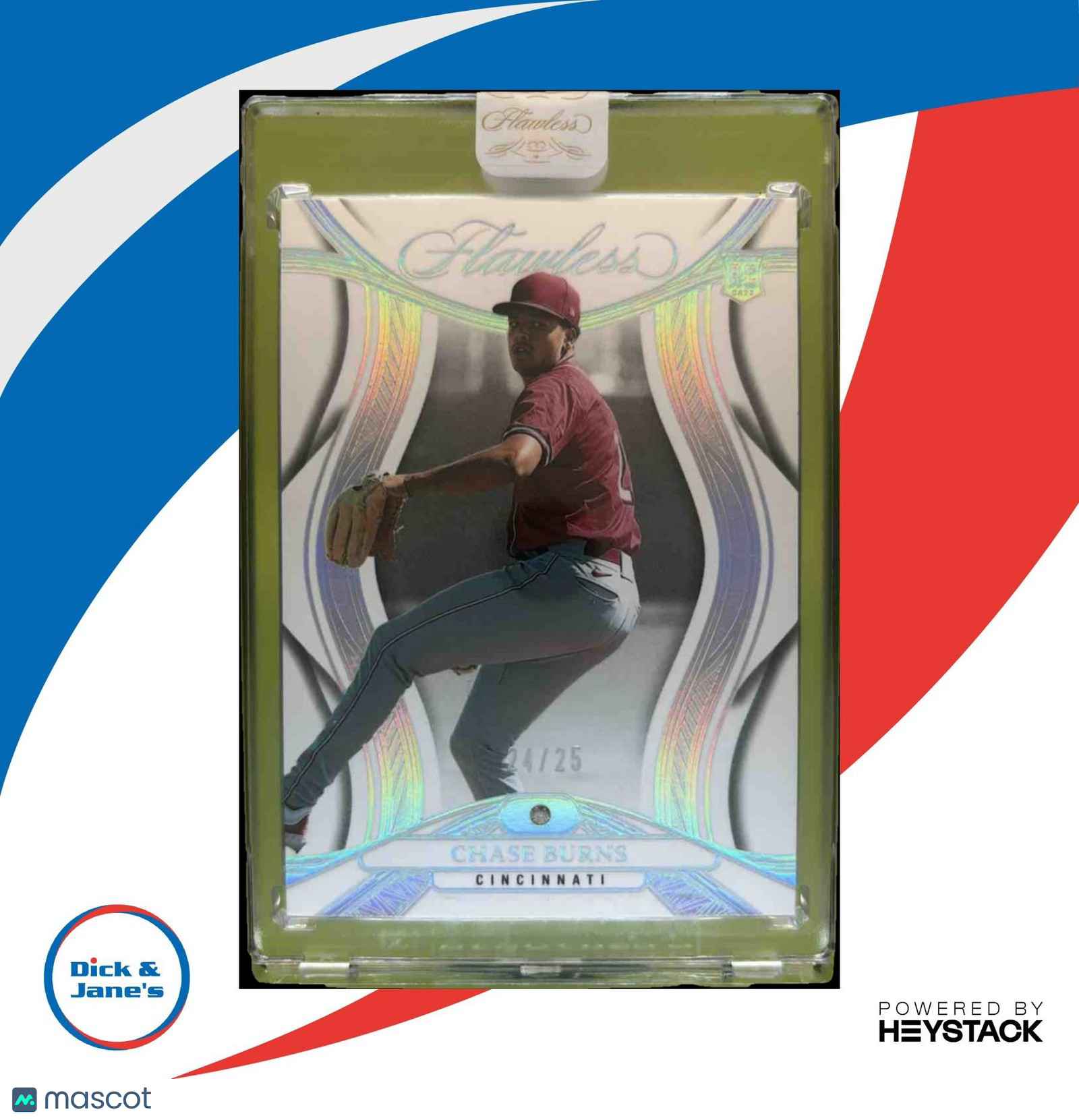 2025 Panini Flawless Chase Burns DIAMOND /25 #64 Cincinnati Reds - Sports Cards