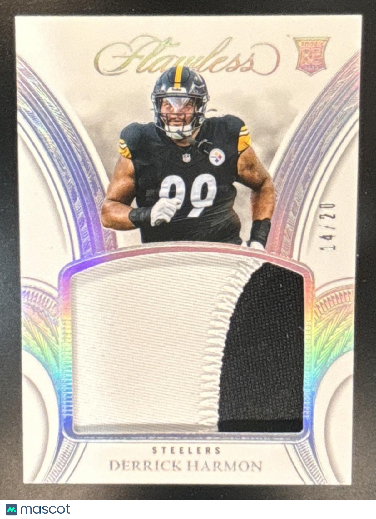 2025 Panini Flawless Derrick Harmon Rookie Patches Silver /20 MEM RC Steelers - Sports Cards