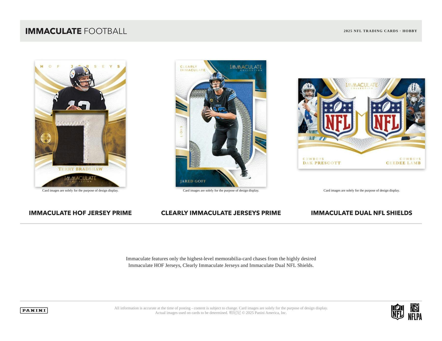 2025 Panini Immaculate Football Hobby Box (5 Autos or Mems / Box) - Sports Collectibles