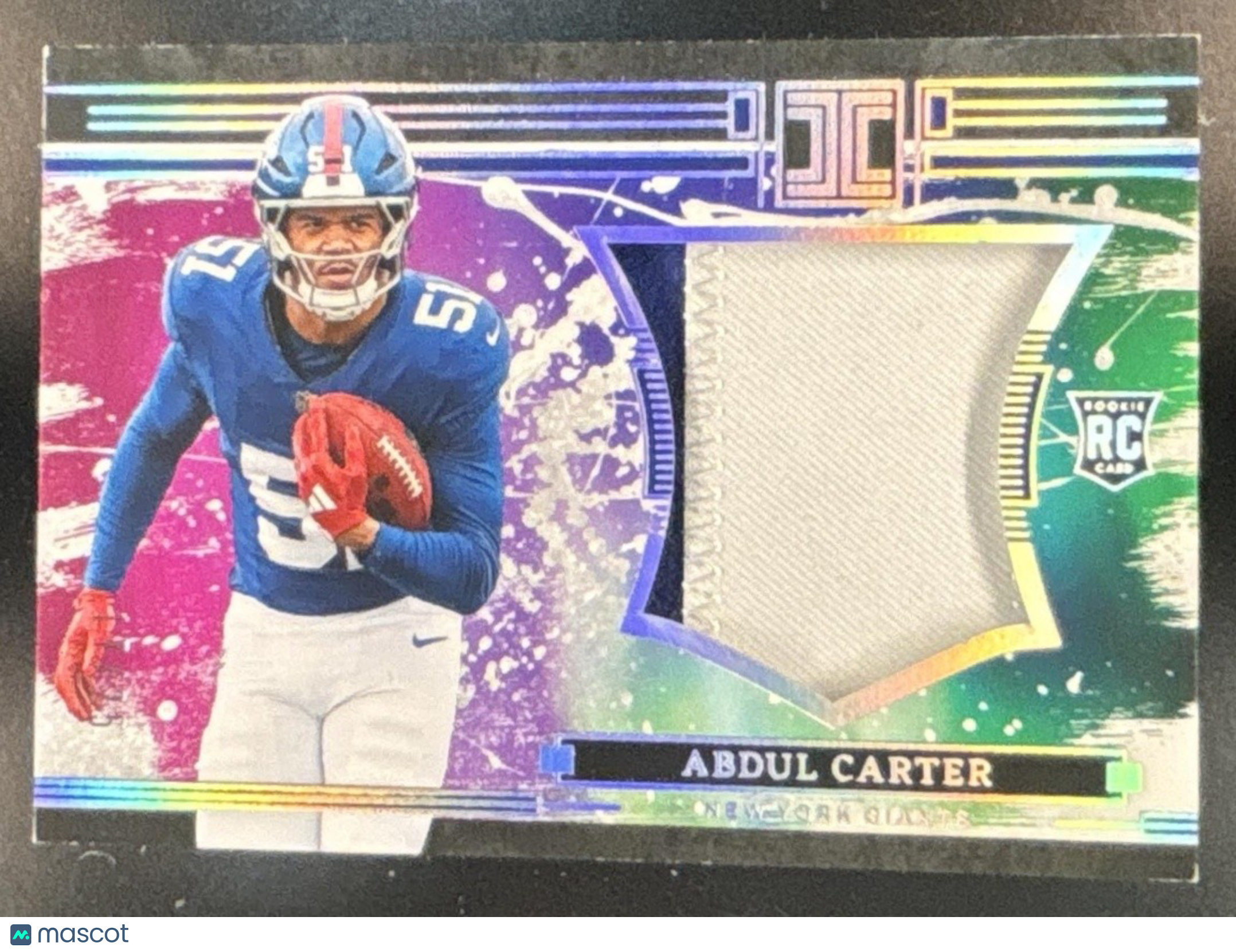 2025 Panini Impeccable Abdul Carter RC Logo Patches /25 MEM New York Giants - Sports Cards