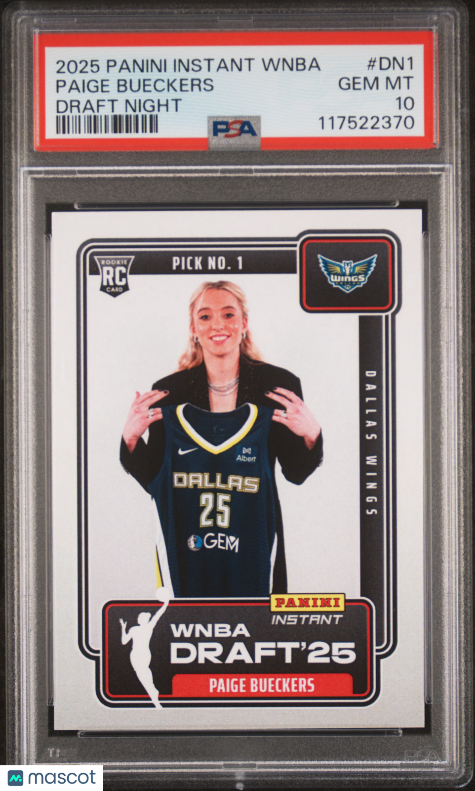 2025 Panini Instant WNBA Draft Night Paige Bueckers #DN1 PSA 10 - Graded Sports Cards