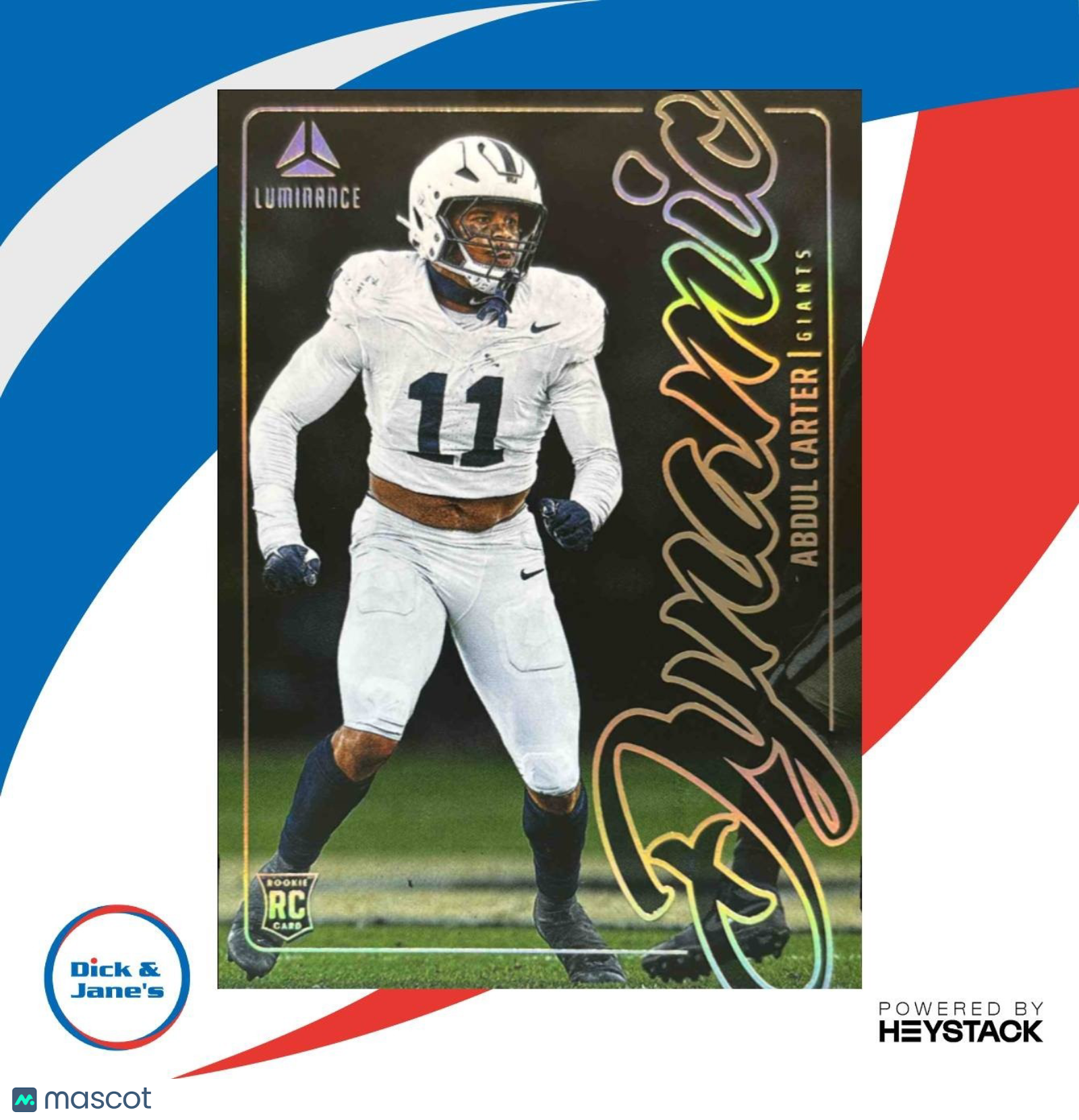 2025 Panini Luminance Abdul Carter Dynamic Rookies #12 New York Giants - Sports Cards