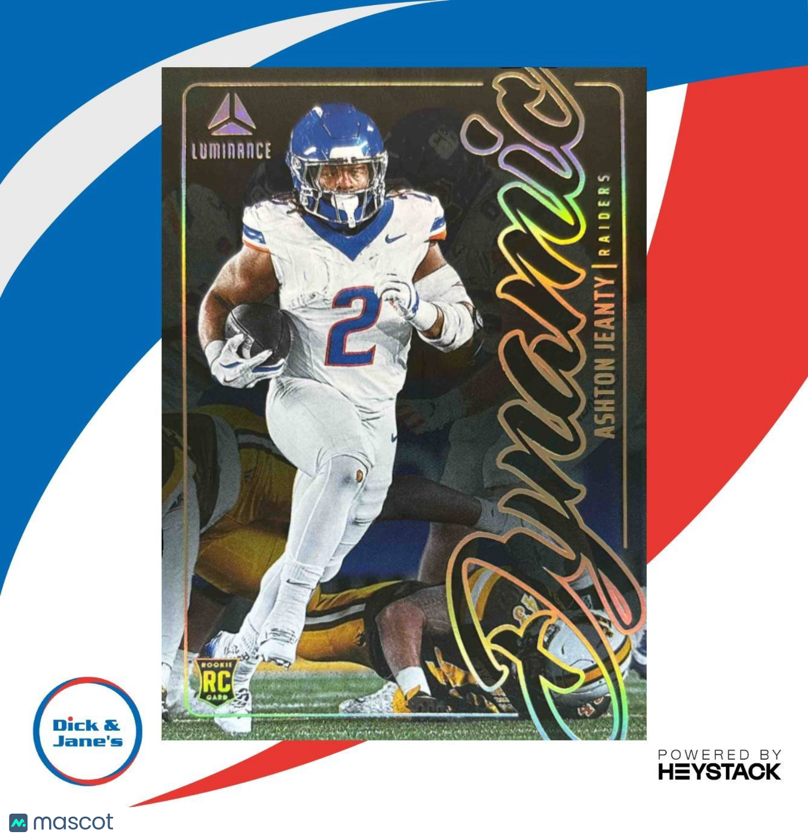 2025 Panini Luminance Ashton Jeanty Dynamic Rookies #5 Las Vegas Raiders - Sports Cards