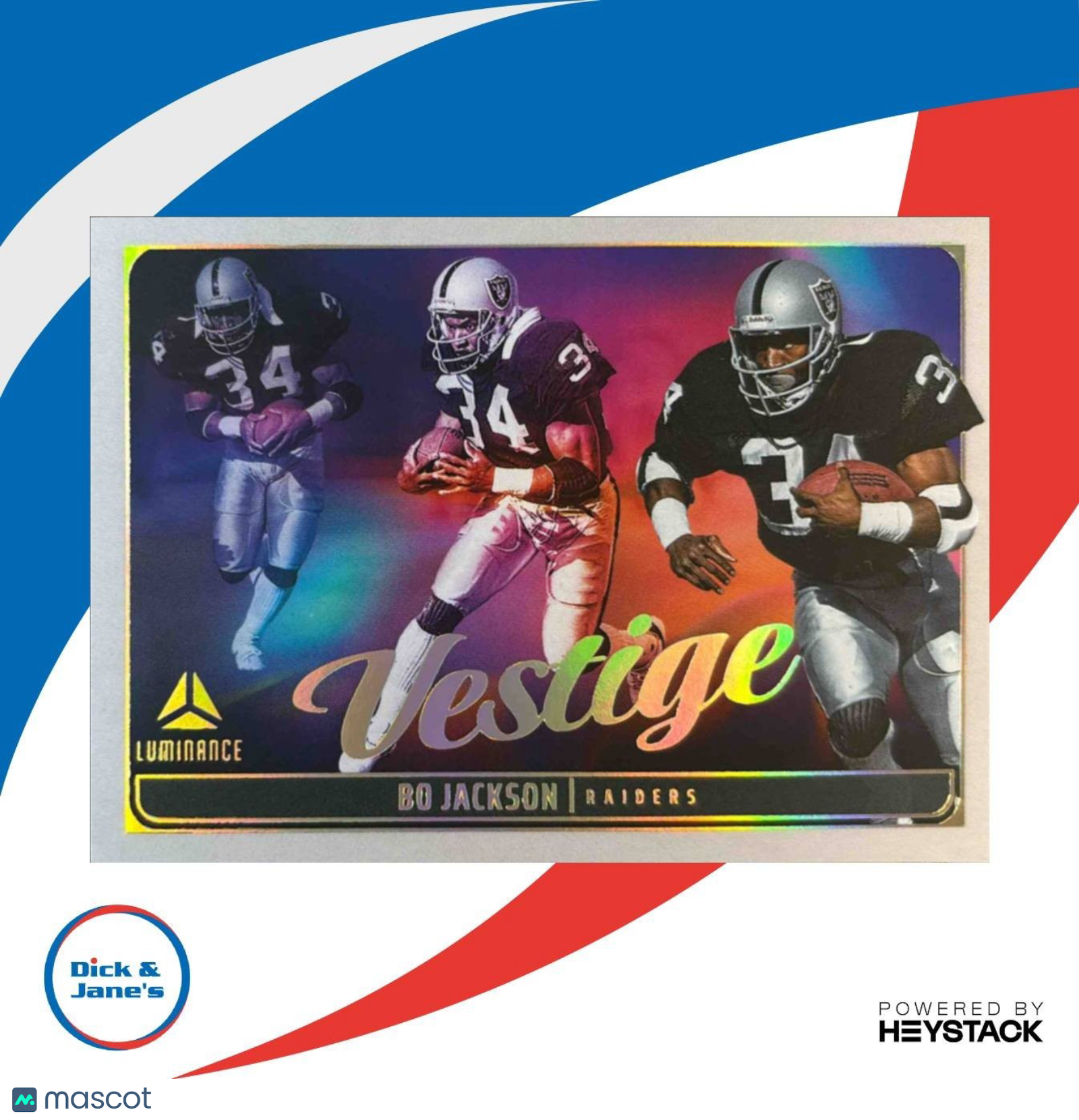 2025 Panini Luminance Bo Jackson Vestige #15 Las Vegas Raiders - Sports Cards